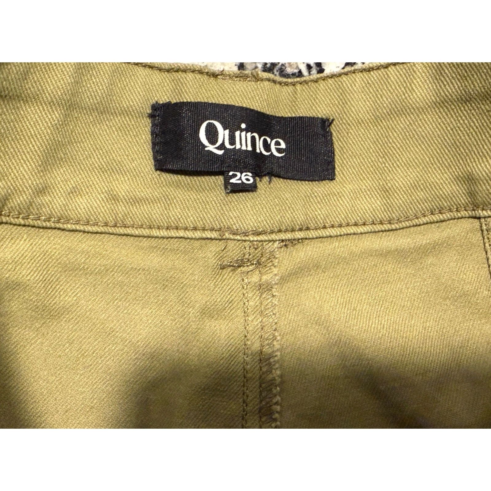 Quince Quince Cargo Pants Womens Green Cotton Blend 26x27.5 Cargo Crop Straight Mens Womens? Size 26" / US 2 / IT 38 - 5 Thumbnail