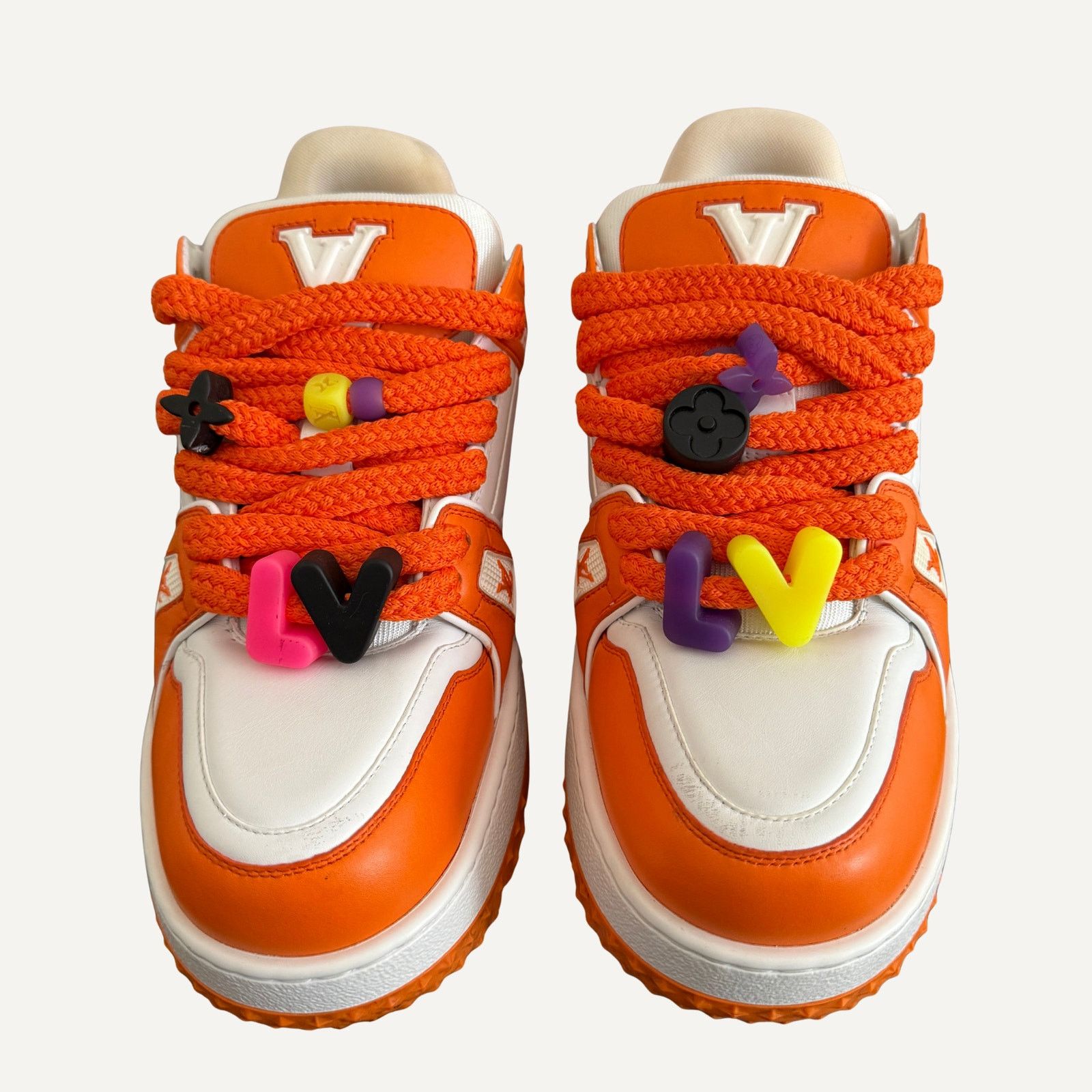 Louis Vuitton Size 10US - Louis Vuitton Men's Leather Maxi Trainer Orange Size US 10 / EU 43 - 3 Thumbnail