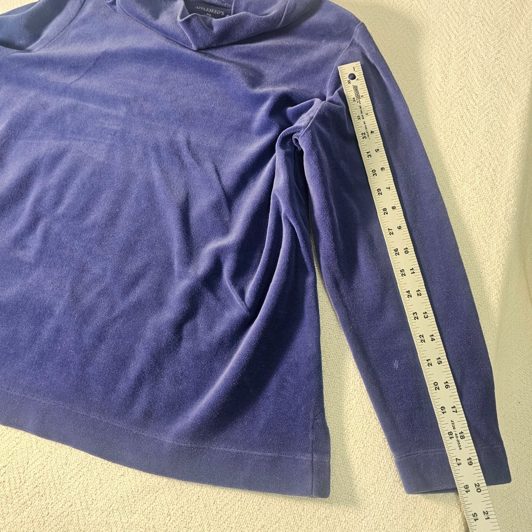 Vintage Appleseed’s Women’s Purple Flannel Mock Neck Sweater Size PXL Casual Warm Size XL / US 12-14 / IT 48-50 - 7 Thumbnail