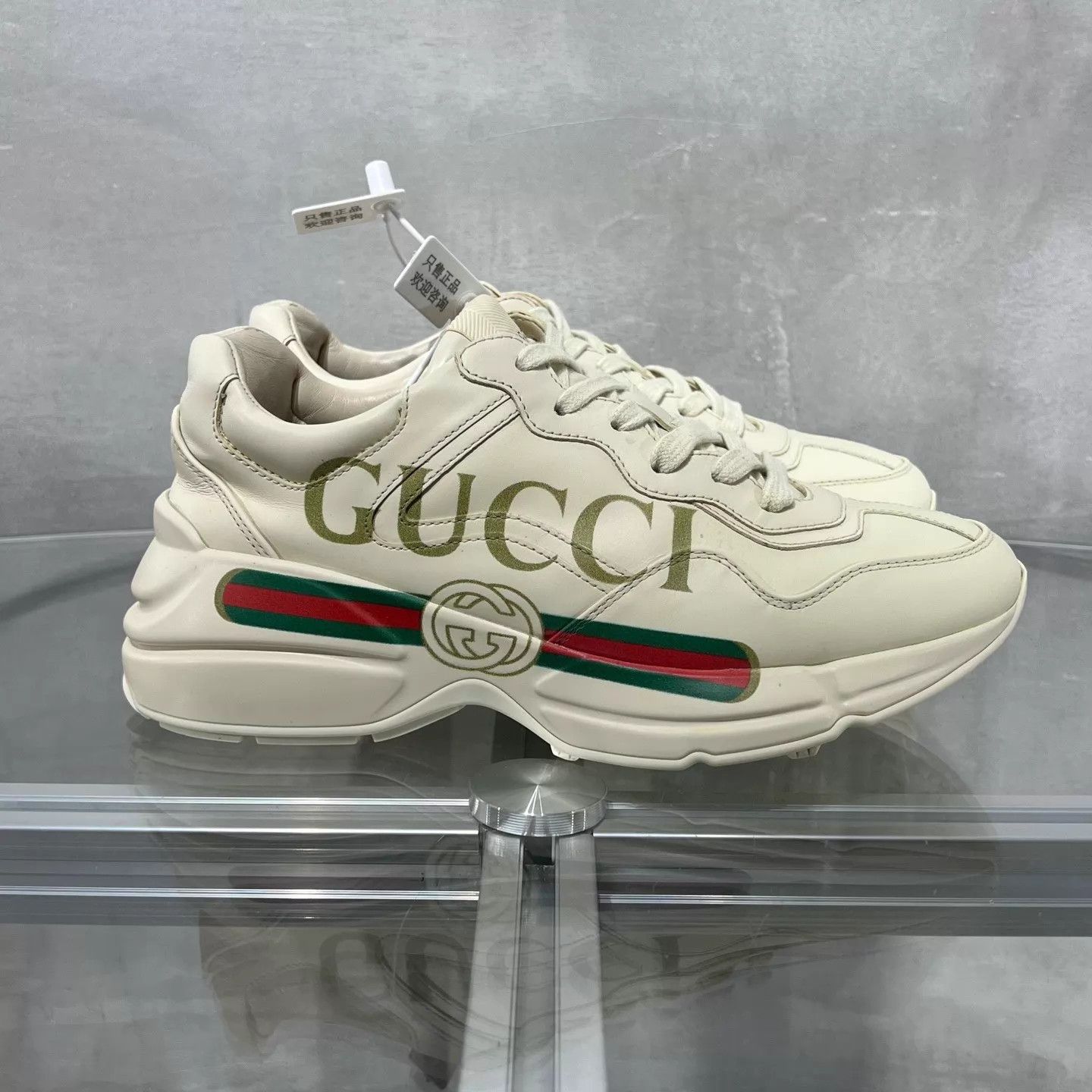 Gucci Gucci Rhyton belt dad shoe women's ivory 38.5 Size US 8 / IT 38 - 4 Thumbnail