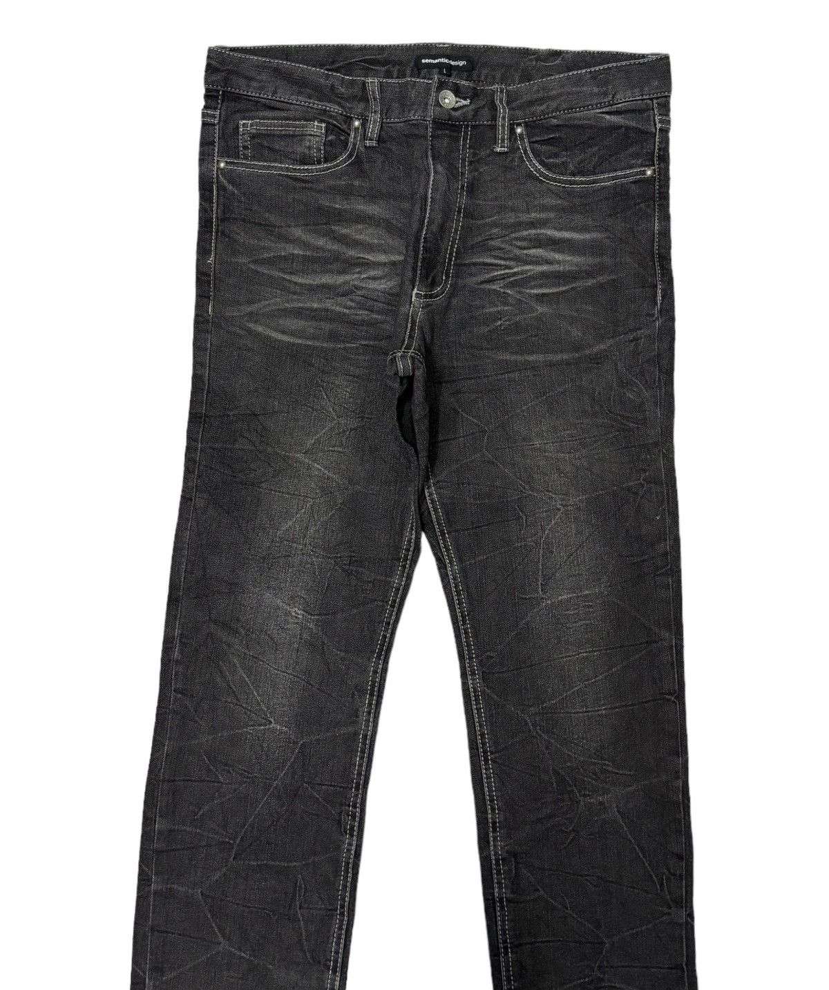 If Six Was Nine SEMANTIC DESIGN CLAW MARK SNAKE DESIGN DENIM JEANS Size US 33 - 3 Thumbnail