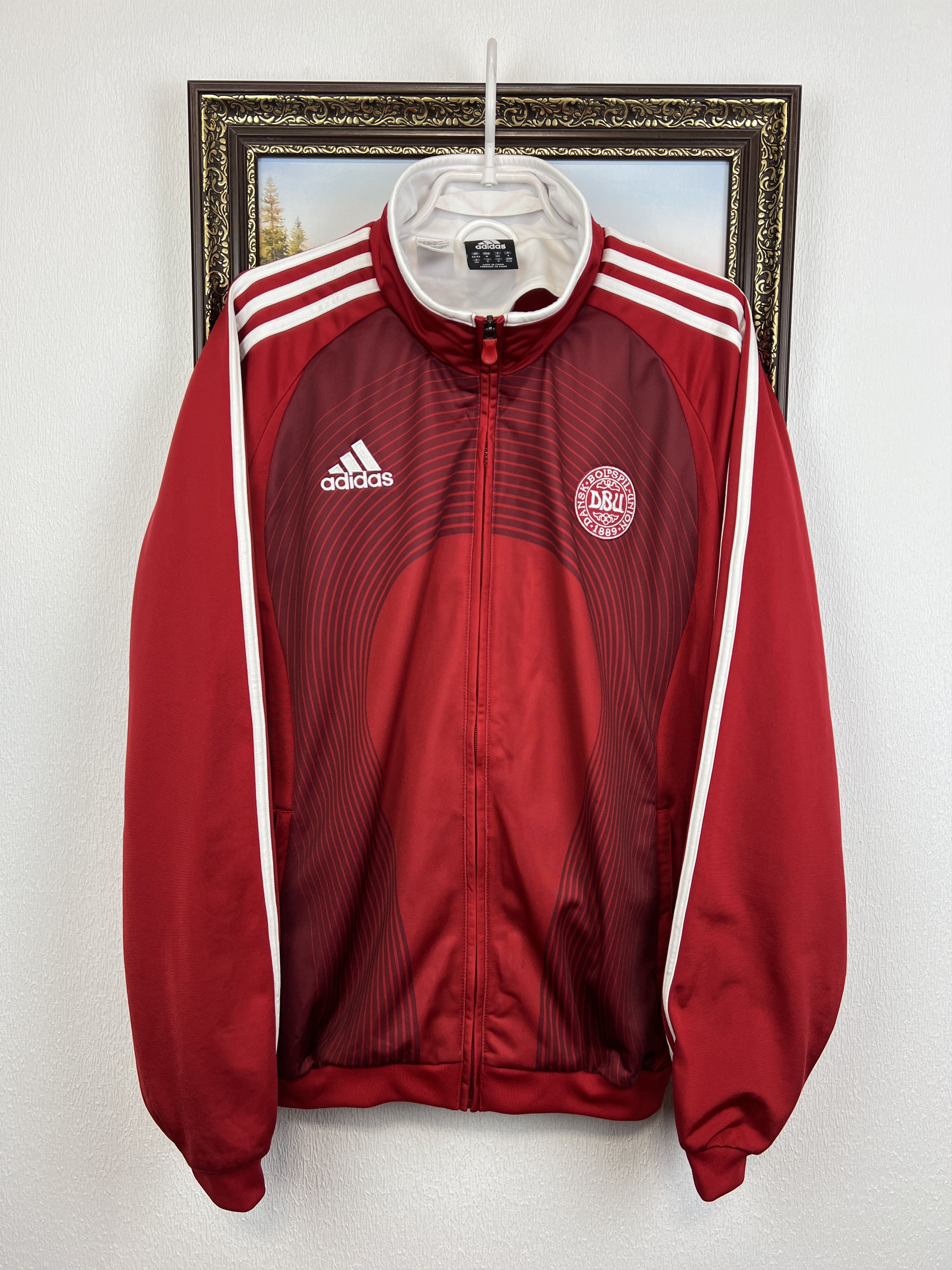 Adidas Vintage Adidas Denmark Football Suit Soccer Jacket Pants Set Size US M / EU 48-50 / 2 - 2 Thumbnail