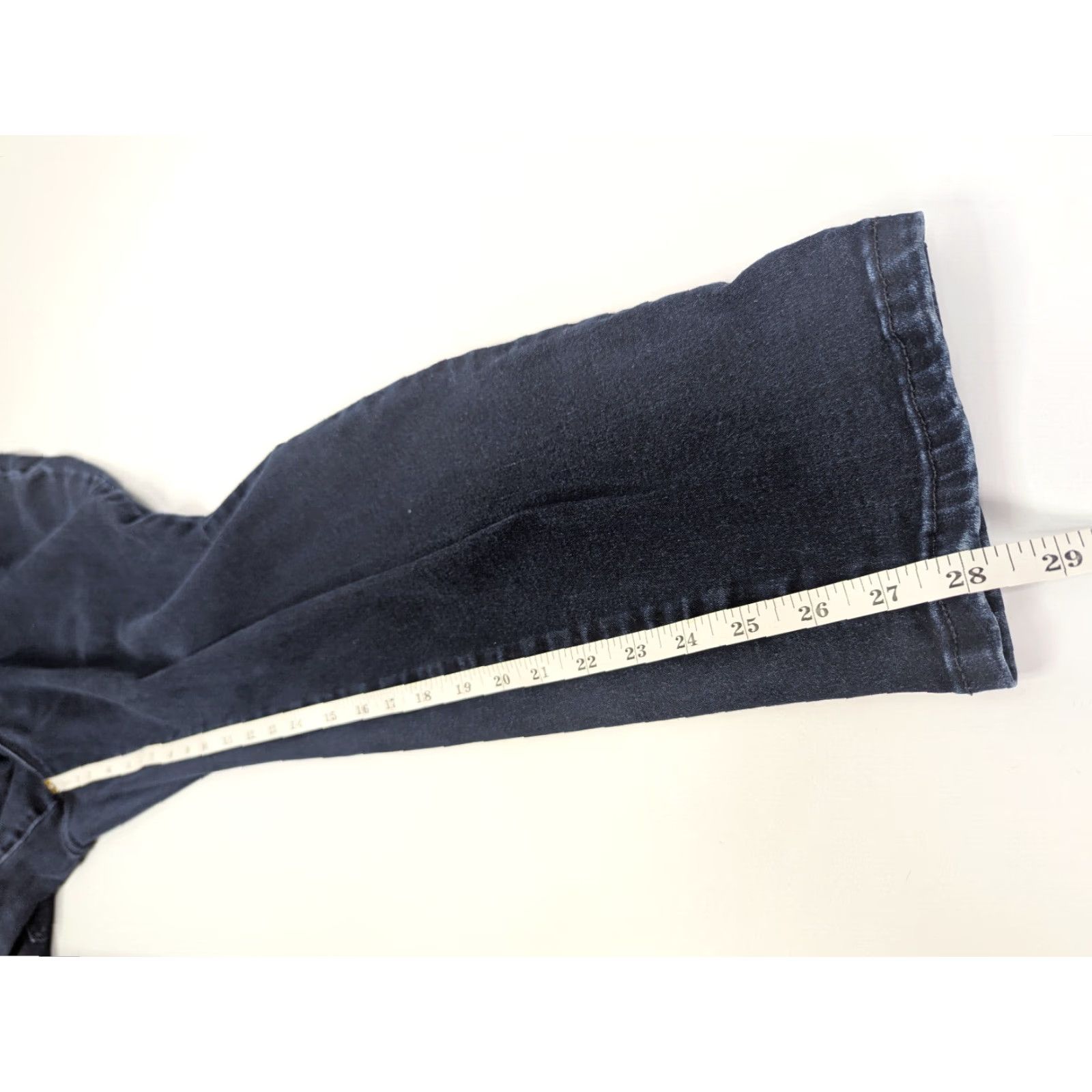Vintage Lane Bryant Womens Jeans High Rise Super Stretch Jegging 24 Blue Pull On Slim Denim Cotton Blend Polyester Spandex Viscose Button Plus Size Shoes? Size 42" / US 20 - 5 Thumbnail