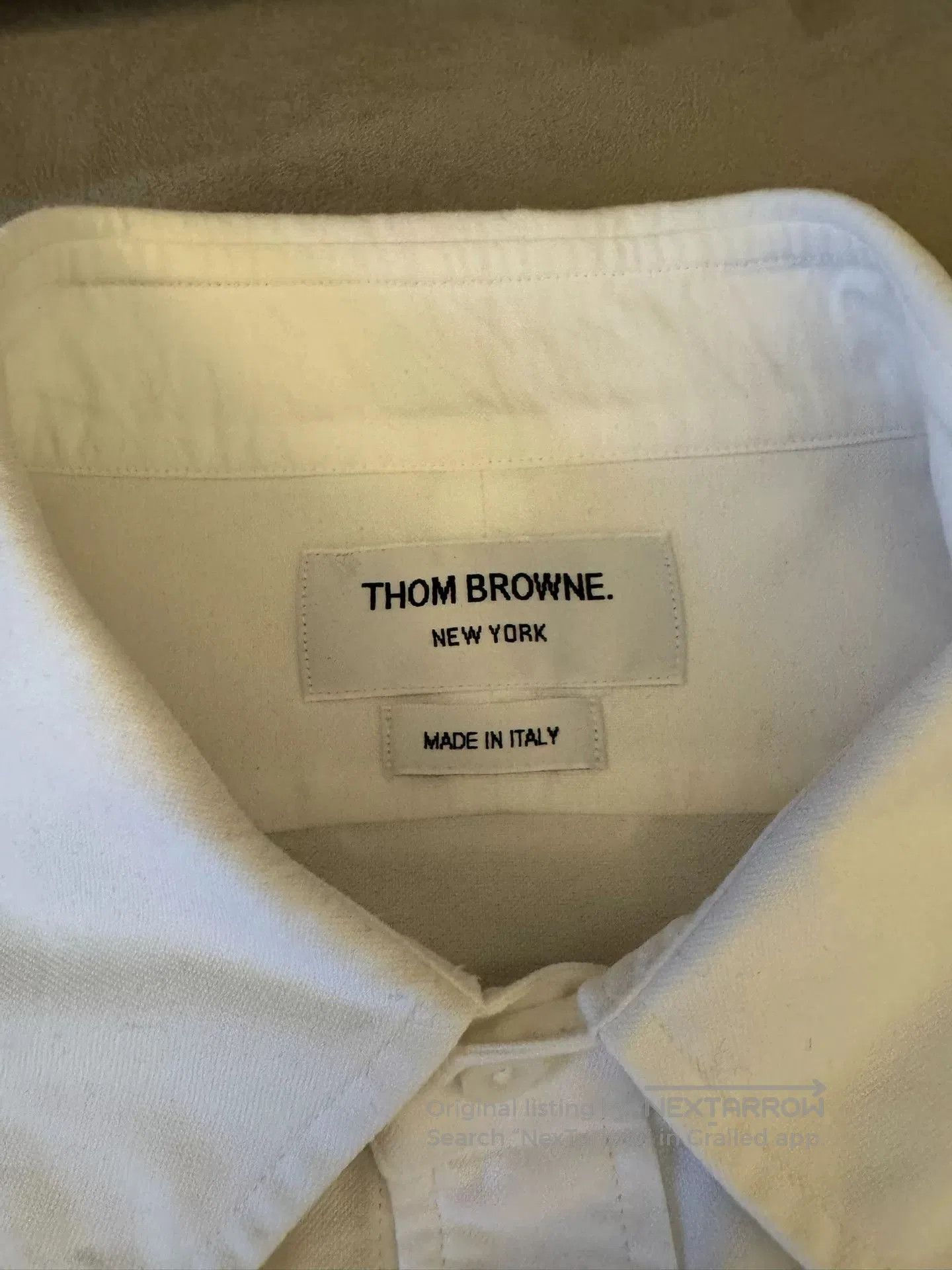Thom Browne THOM BROWNE Striped Button-Up Shirt White. Size US M / EU 48-50 / 2 - 3 Thumbnail