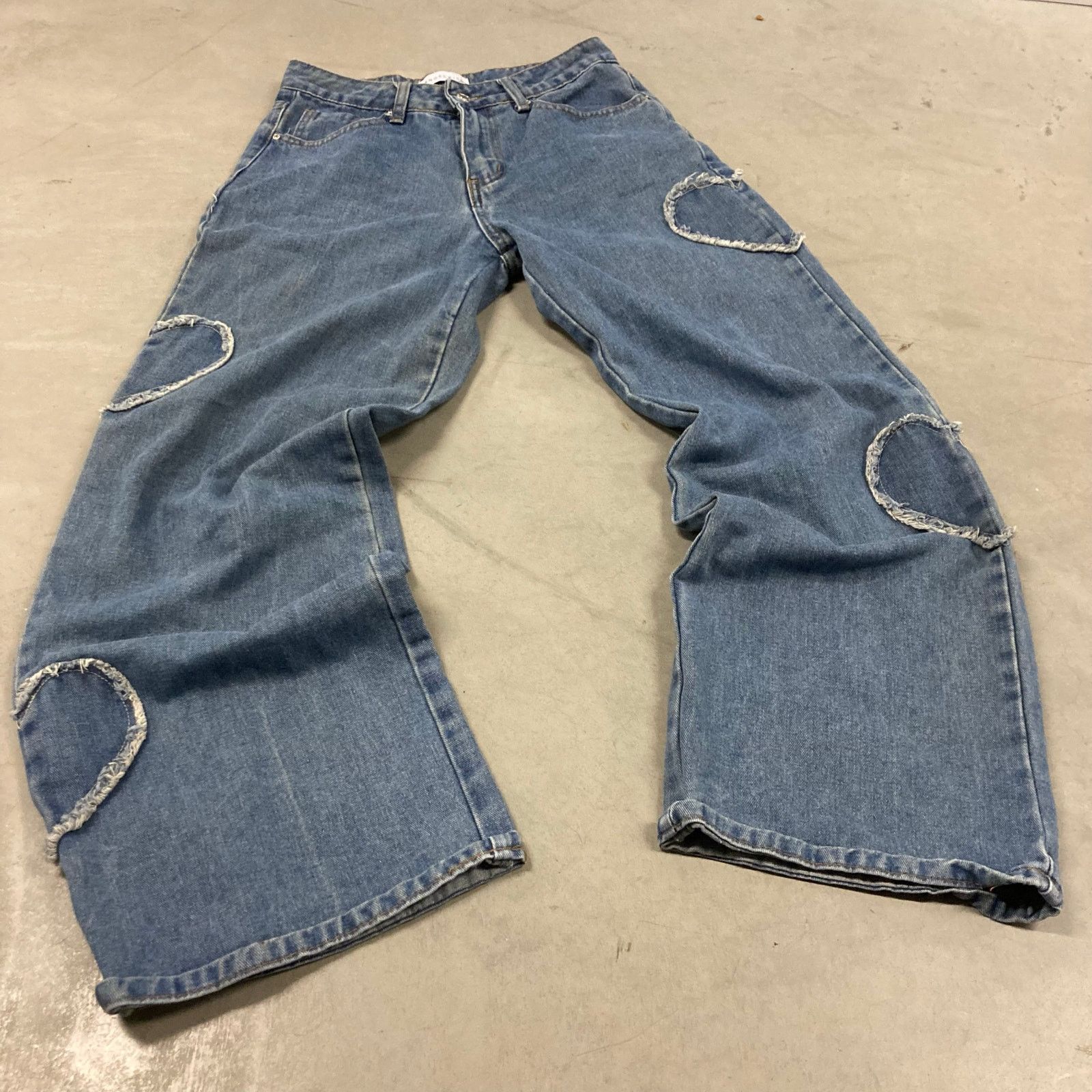 Vintage Baggy Y2K heart patterned Jeans 28x30 Size US 28 / EU 44 - 1 Thumbnail
