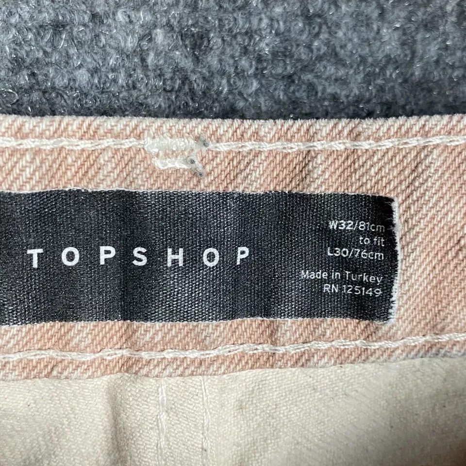 Topshop Topshop Jeans Men's 32x30 Tapered Leg Denim Peach Adults Size US 32 / EU 48 - 8 Thumbnail