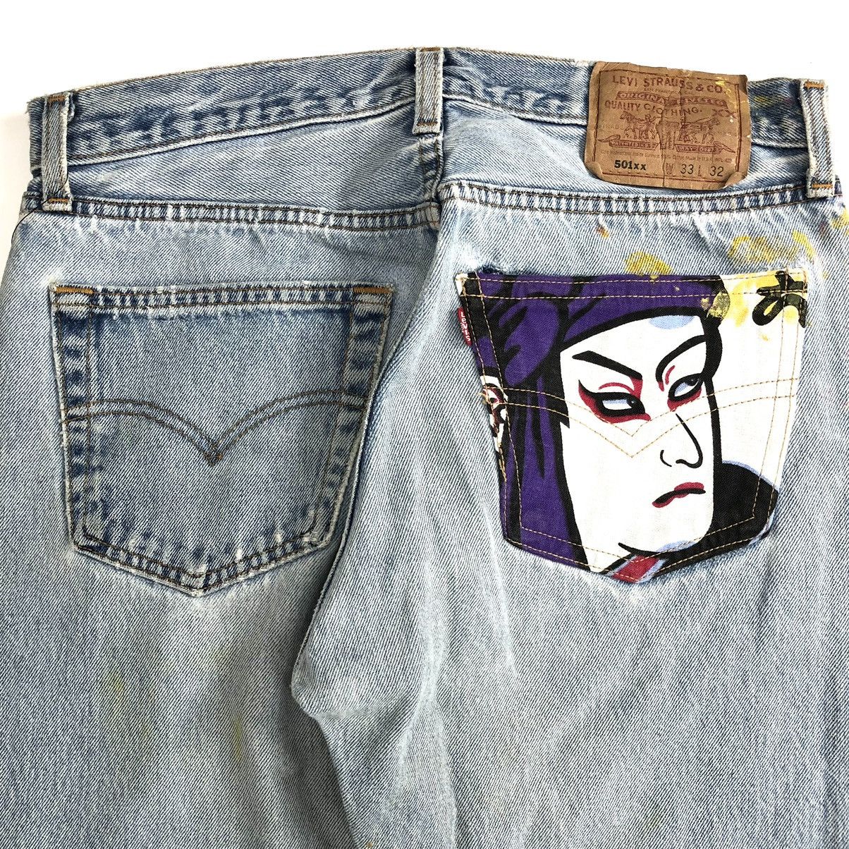 Levi's × Levi's Vintage Clothing Vintage 90s Levis 501XX Paint Splattered Jeans Size US 31 - 20 Thumbnail