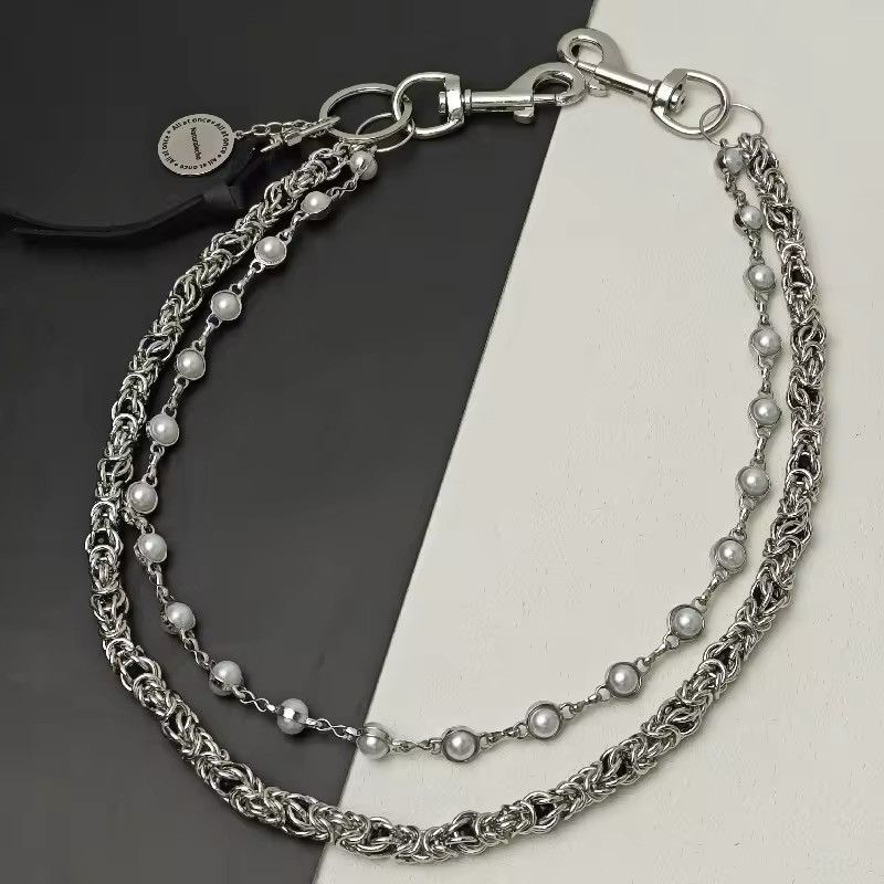 Designer Bilayer Clamp Beads Biker Chain Punk Style Size ONE SIZE - 2 Thumbnail