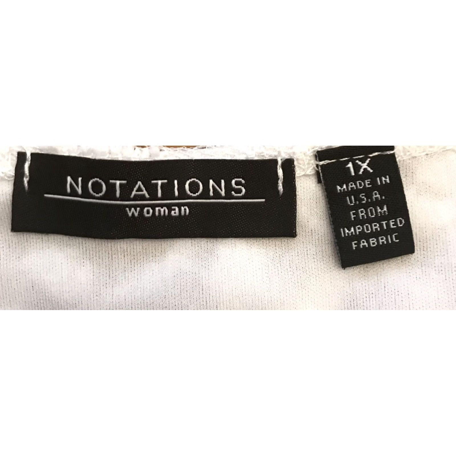 Vintage VINTAGE Notations White Lace Top S/S Lined Womens 1X Square Neck Pullover Blouse USA 1X Regular Size 21" pit to pit 25" length Size XL / US 12-14 / IT 48-50 - 3 Thumbnail