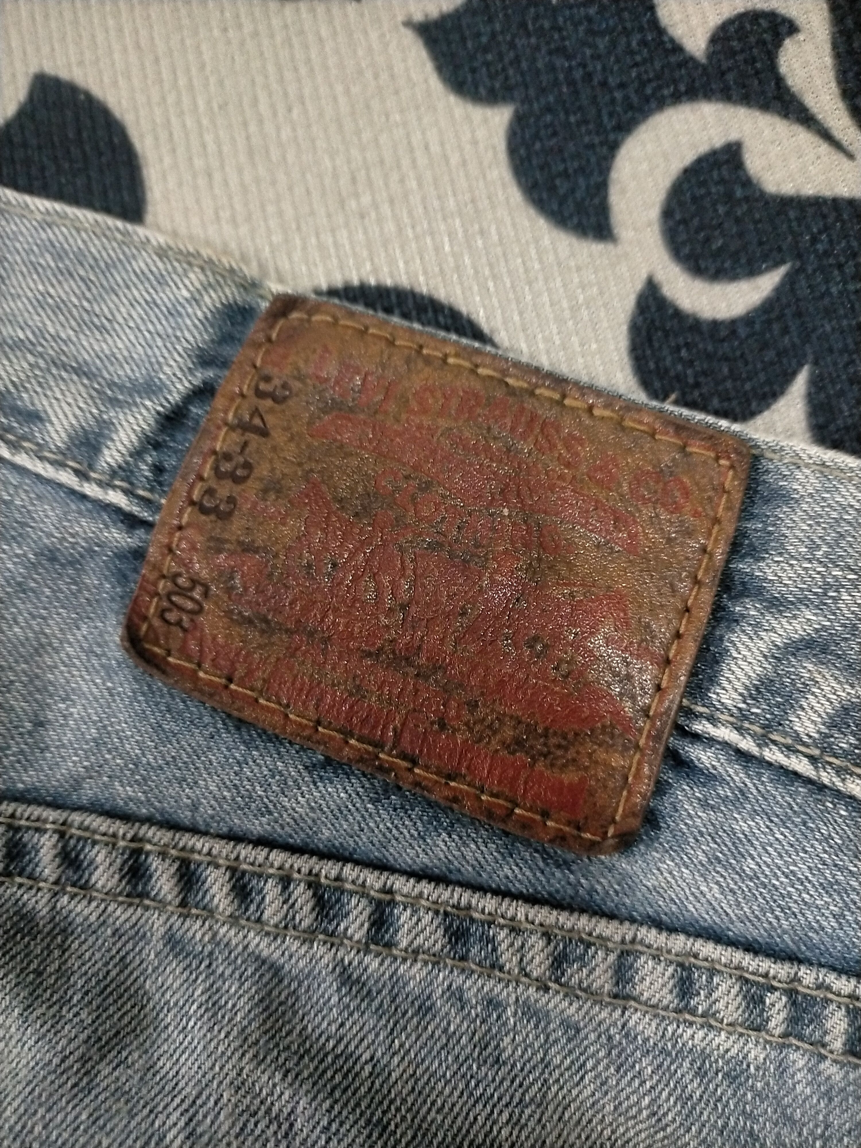 Levi's × Levi's Vintage Clothing 🔥Levis Distressed Mudwash Loose Baggy Jeans Size US 34 / EU 50 - 9 Thumbnail