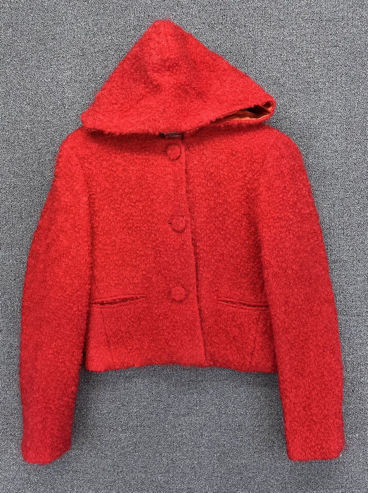 agnes b. Vintage Agnes B. Deep Pile Fleece Hoodie Jacket Size XXS / US 00 / IT 34 - 1 Thumbnail
