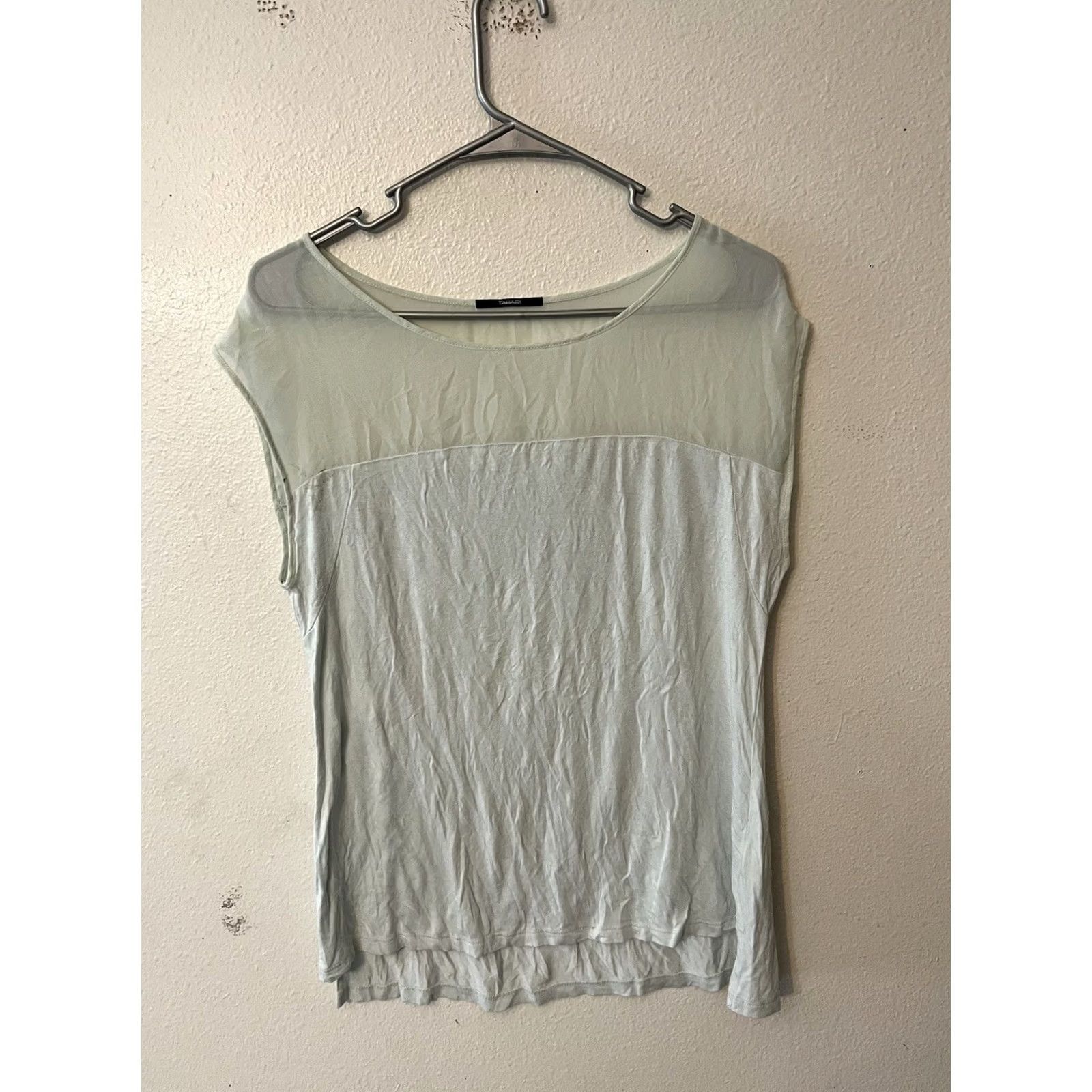 Vintage Tahari Blue Cap Sleeve Blouse Women’s S Small Size S / US 4 / IT 40 - 2 Thumbnail