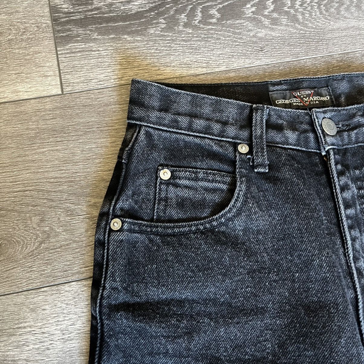 Guess Vintage 1990s Guess by Georges Marciano Black Denim Jeans Size US 28 / EU 44 - 6 Thumbnail