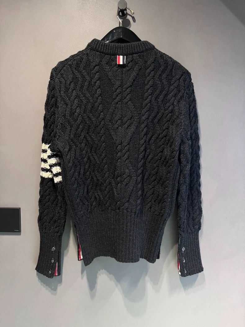 Thom Browne Thom BrowneRare wool coarse flower pullover line sweater 25 Size US M / EU 48-50 / 2 - 2 Thumbnail