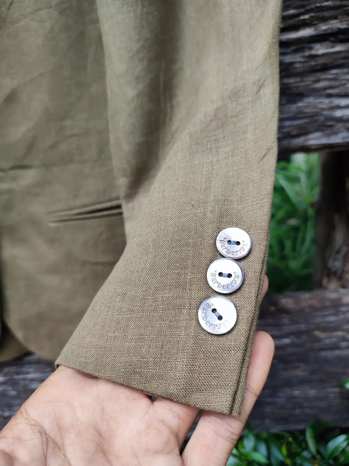 Burberry Vintage Burberrys Linen Blazer – Classic 2-Button Size S / US 4 / IT 40 - 9 Thumbnail