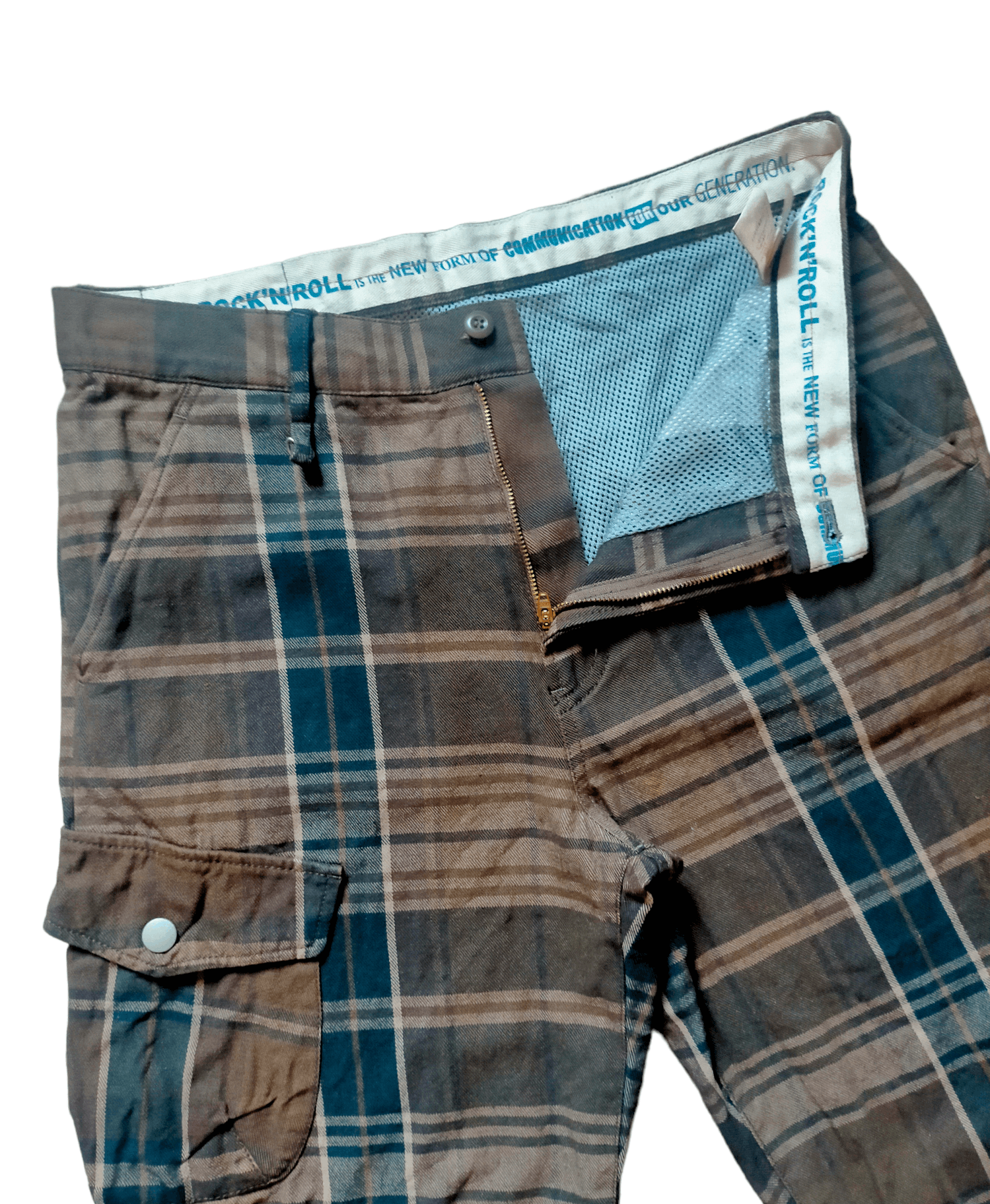 Japanese Brand PPFM Cargo Plaid Short Pants Size US 32 / EU 48 - 4 Thumbnail