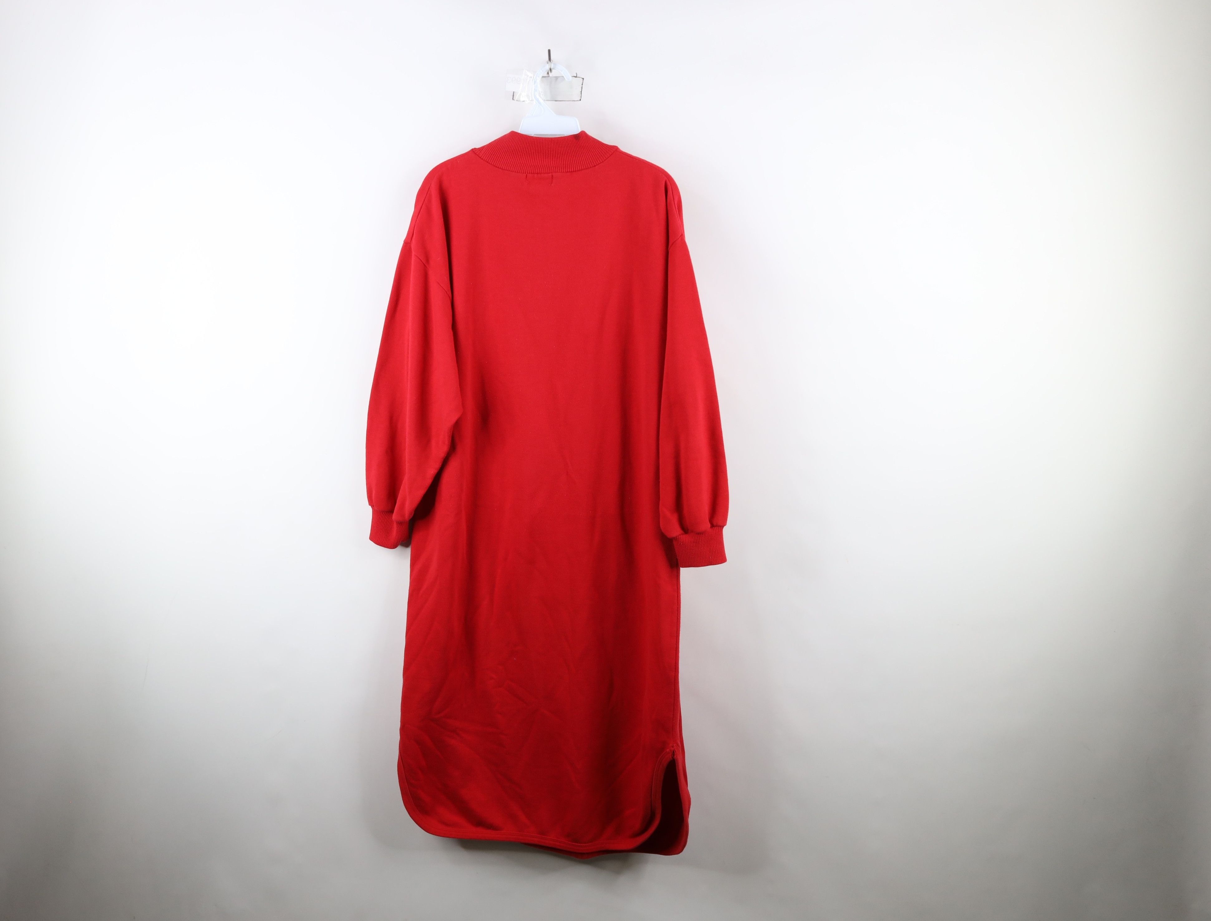 Vintage Vintage 90s Cat Dog Piano Night Gown Sweatshirt Red Size M / US 6-8 / IT 42-44 - 13 Thumbnail