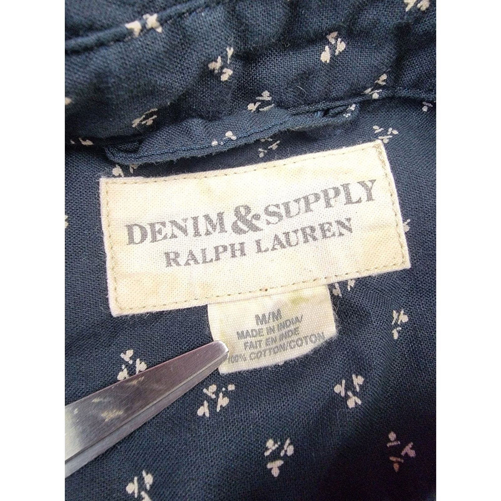Vintage Denim & Supply Ralph Lauren Shirt Mens Medium Blue Long Sleeve Button Down Size US M / EU 48-50 / 2 - 3 Thumbnail