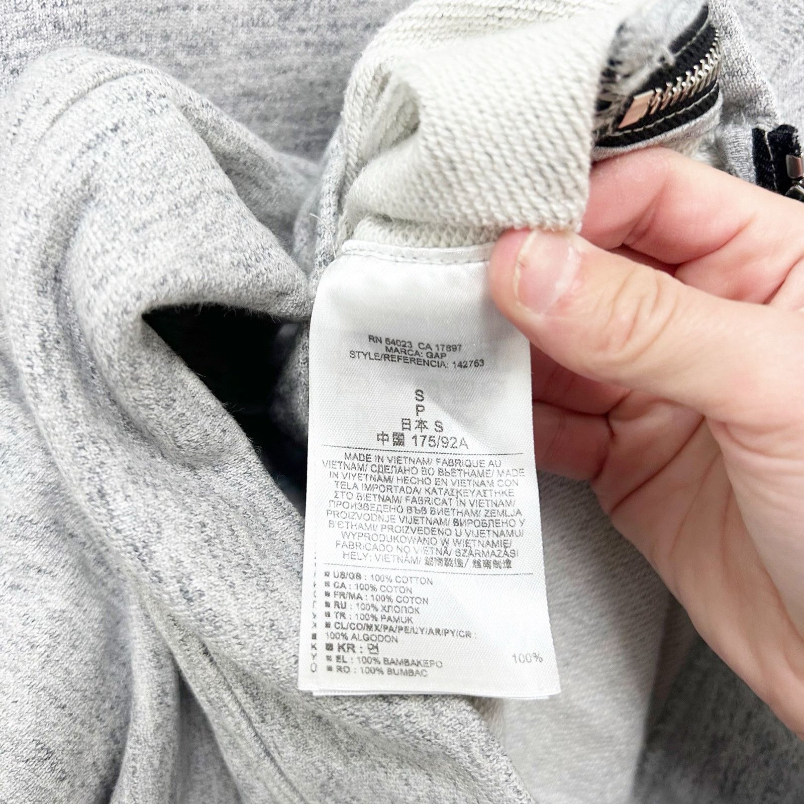 Gap Gap X John Elliott Gray Zipper Side Hoodie Sz S Size US S / EU 44-46 / 1 - 4 Thumbnail