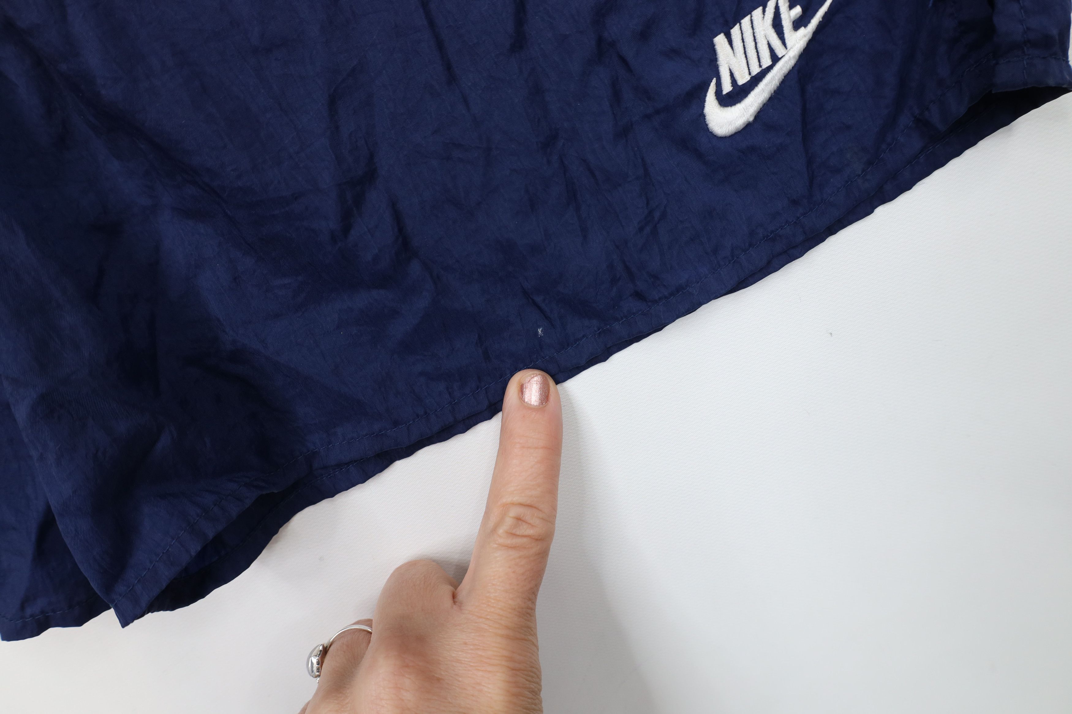 Nike Vintage 90s Nike Big Swoosh Lined Shorts Swim Trunks Blue Size US 32 / EU 48 - 6 Thumbnail