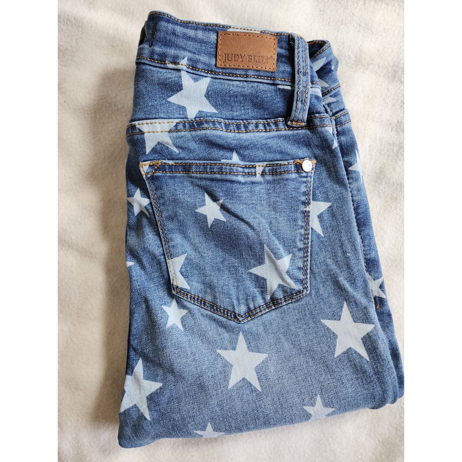 Judy Blue Judy Blue Star Print High Rise Waist Skinny Fit 3/26 Jeans Size 26" / US 2 / IT 38 - 10 Thumbnail