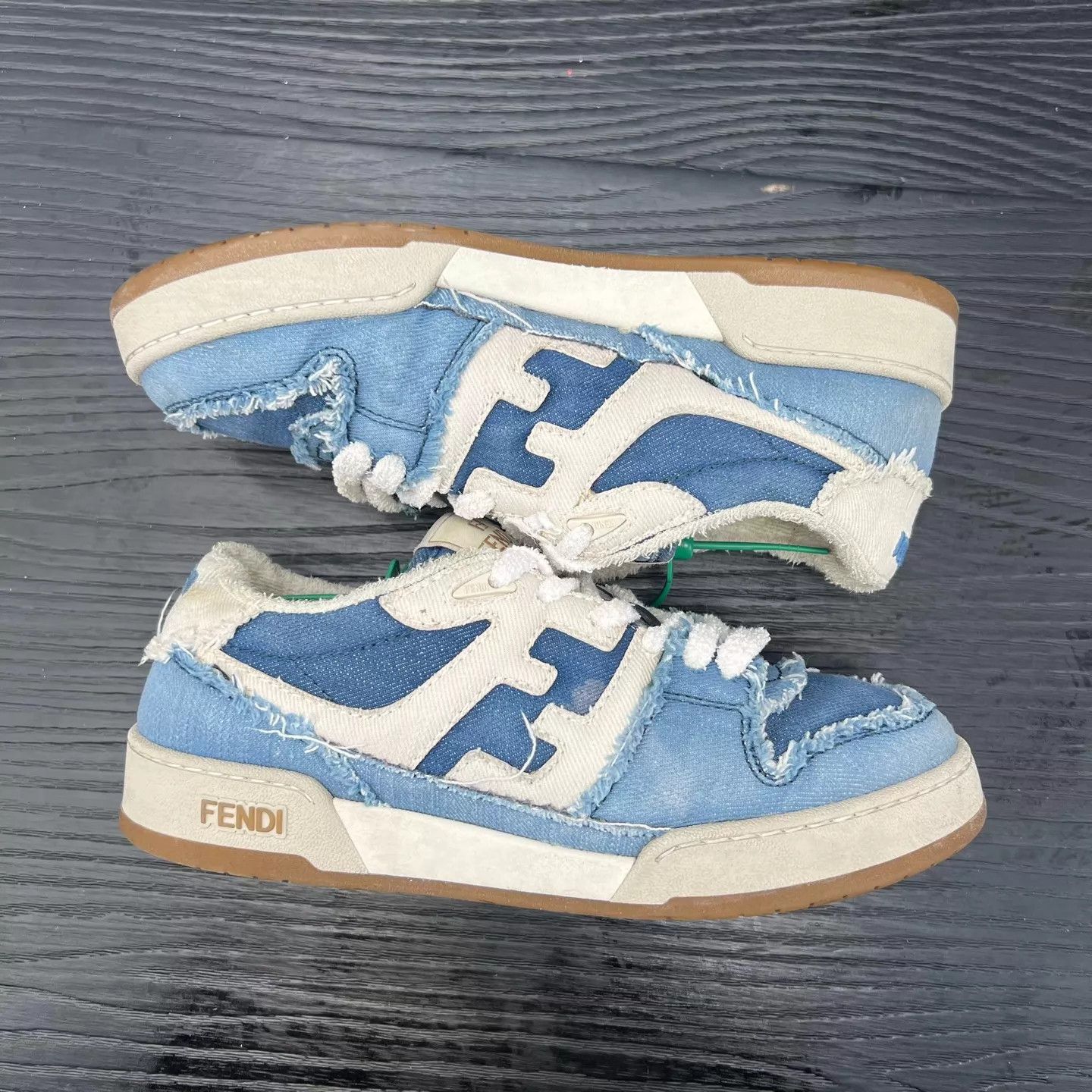 Fendi Fendi Match White & Blue Denim 36.5 (Mint) Size US 6 / IT 36 - 7 Thumbnail