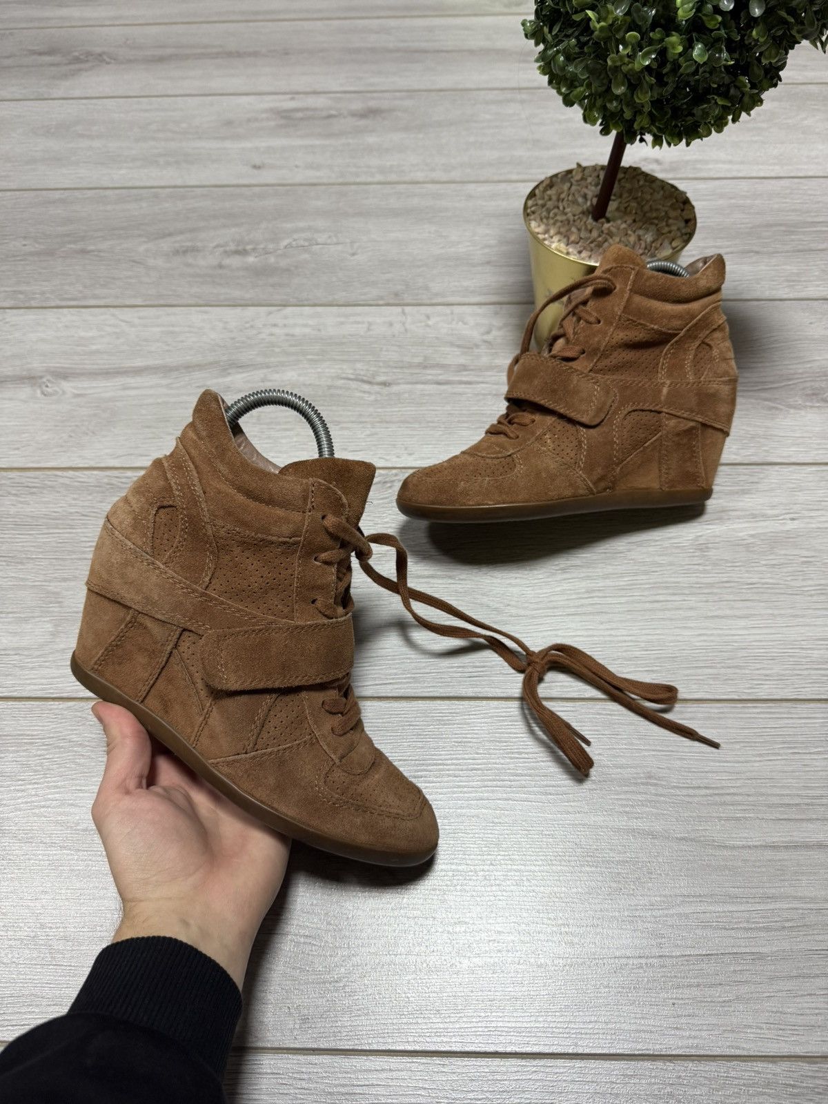 ASH ASH suede Isabel Marant style high sneakers boots vintage Size US 9 / IT 39 - 1 Thumbnail