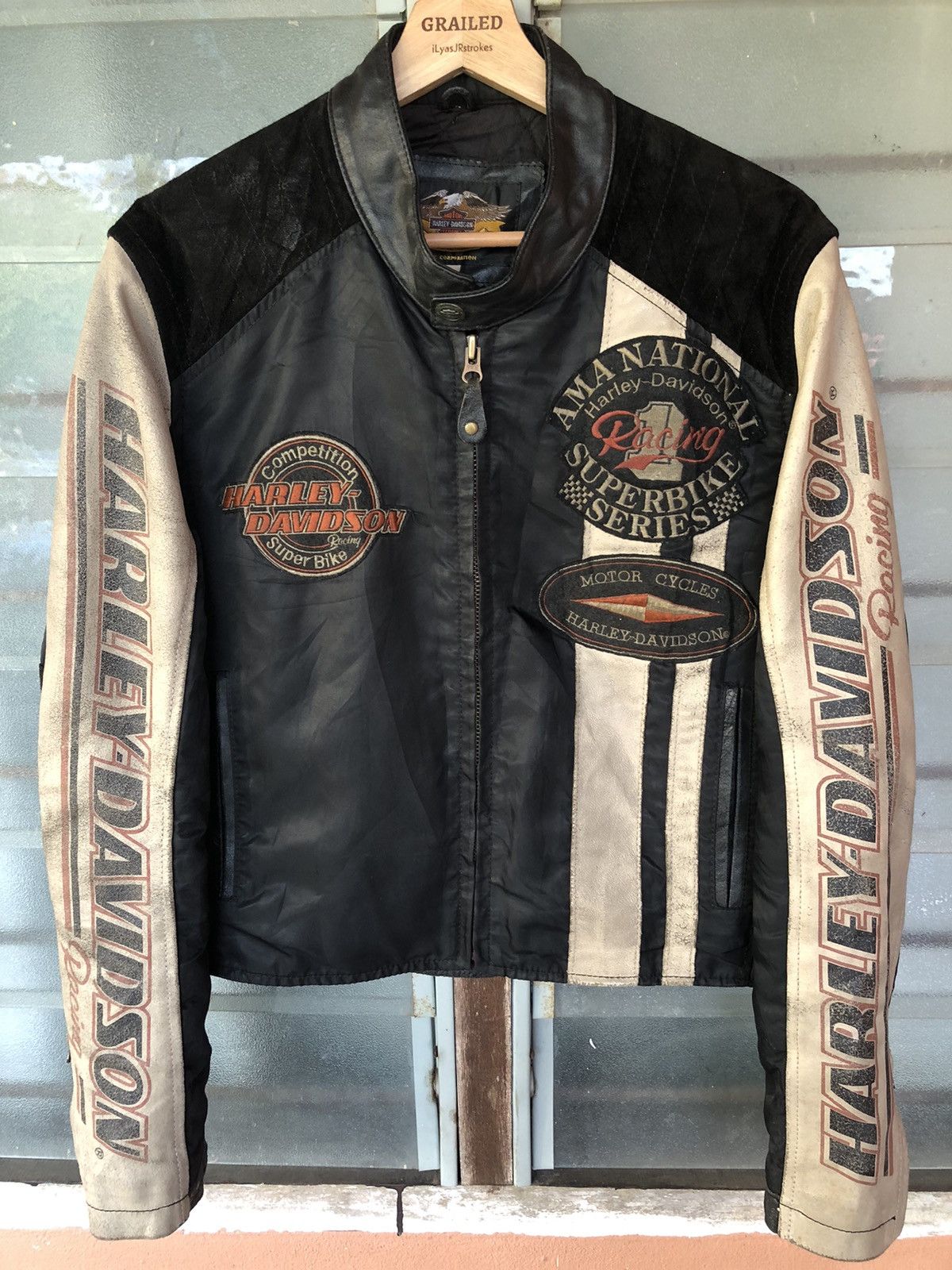 Harley Davidson Vintage Harley-Davidson Superbike Rider Leather Jacket Size US M / EU 48-50 / 2 - 1 Thumbnail