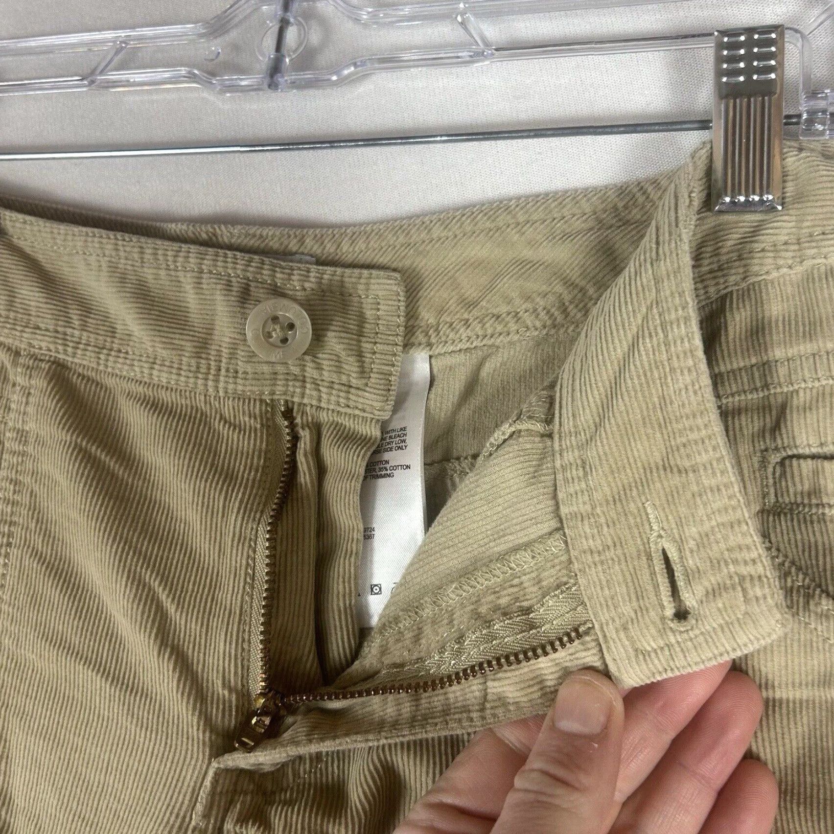 Vintage Columbia Corduroy Pants Womens 10 Regular Beige Lightweight Straight Leg 90s City Retro Size 32" / US 10 / IT 46 - 5 Thumbnail