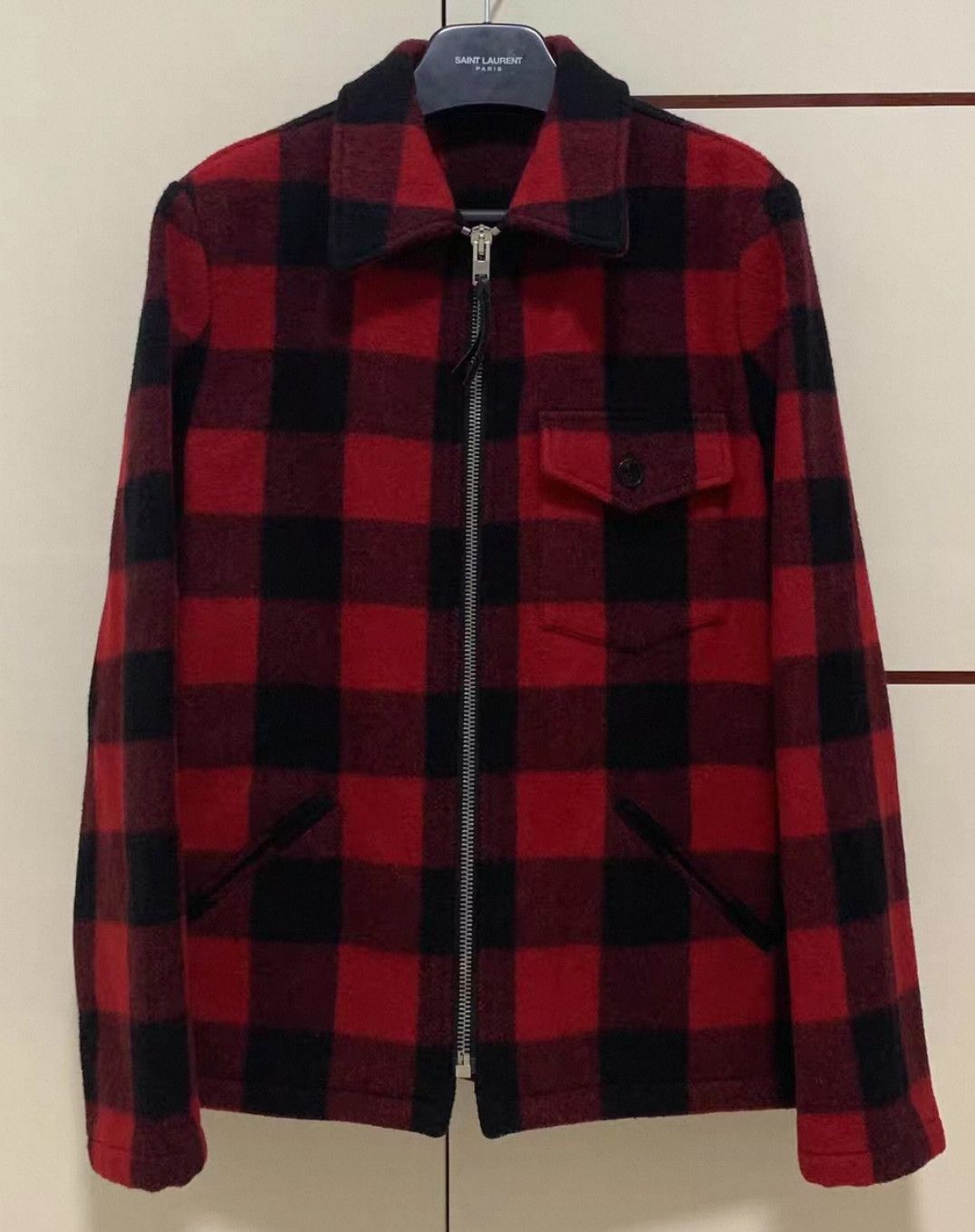 Saint Laurent Paris Saint Laurent Paris Plaid Wool Jacket Size US M / EU 48-50 / 2 - 1 Thumbnail