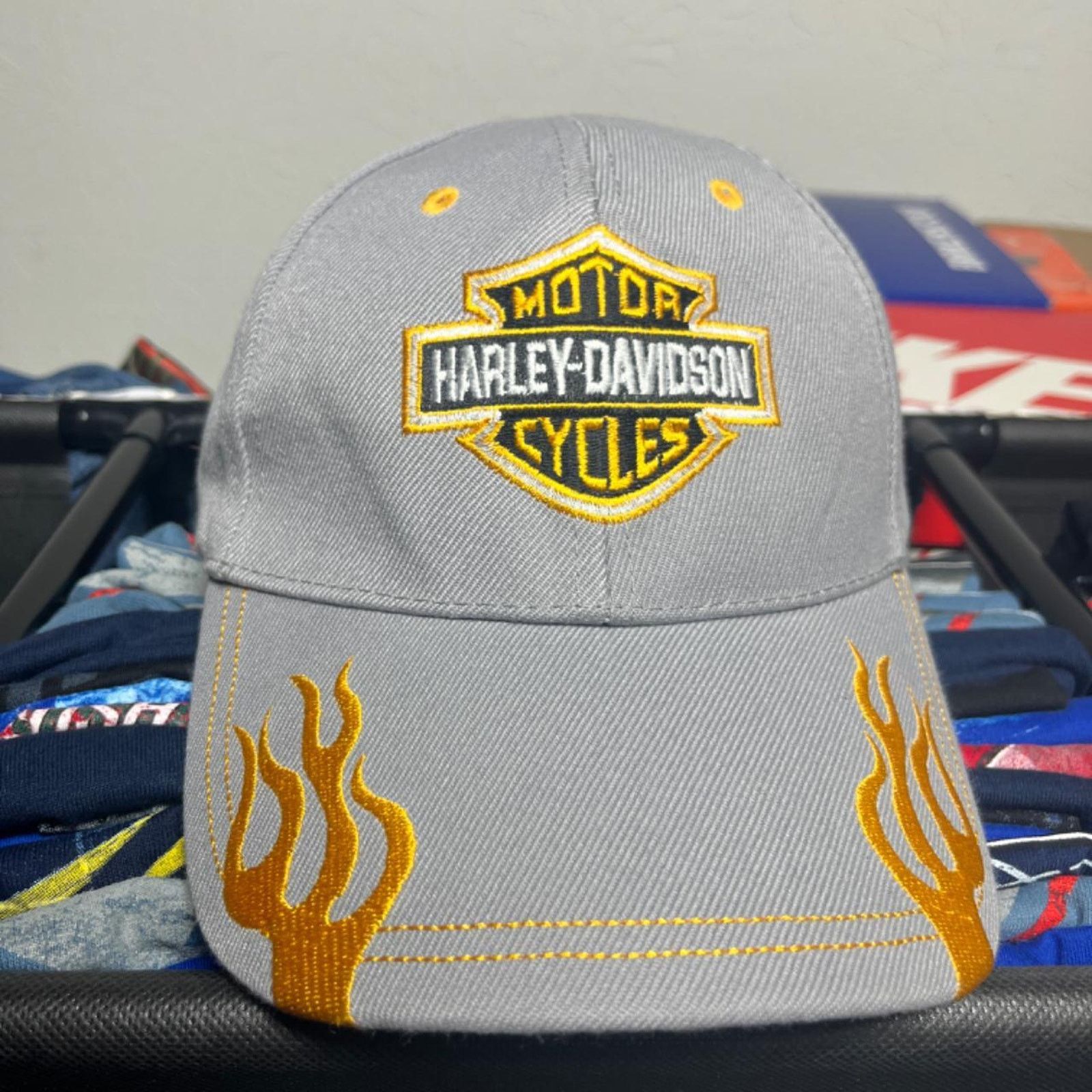 Harley Davidson Y2k harley davidson motorcycles flaming hat Size ONE SIZE - 1 Thumbnail