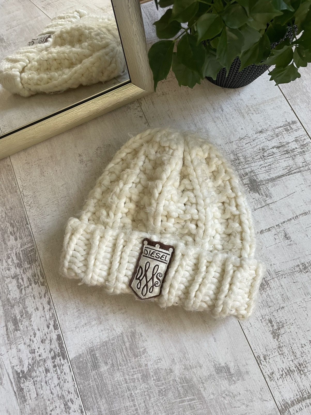 Diesel × Japanese Brand × Vintage RARE Diesel Vintage Knit Hats Cap Brown Logo Size ONE SIZE - 1 Thumbnail