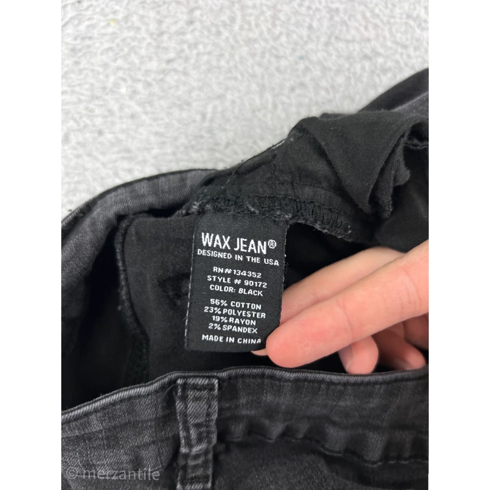 Vintage Wax Jeans Women's Black Cotton Blend Denim Stretch Skinny Pants 9 Mid Rise 5-Pocket Logo Embroidered Button Vintage No N/A Size 30" / US 8 / IT 44 - 5 Thumbnail