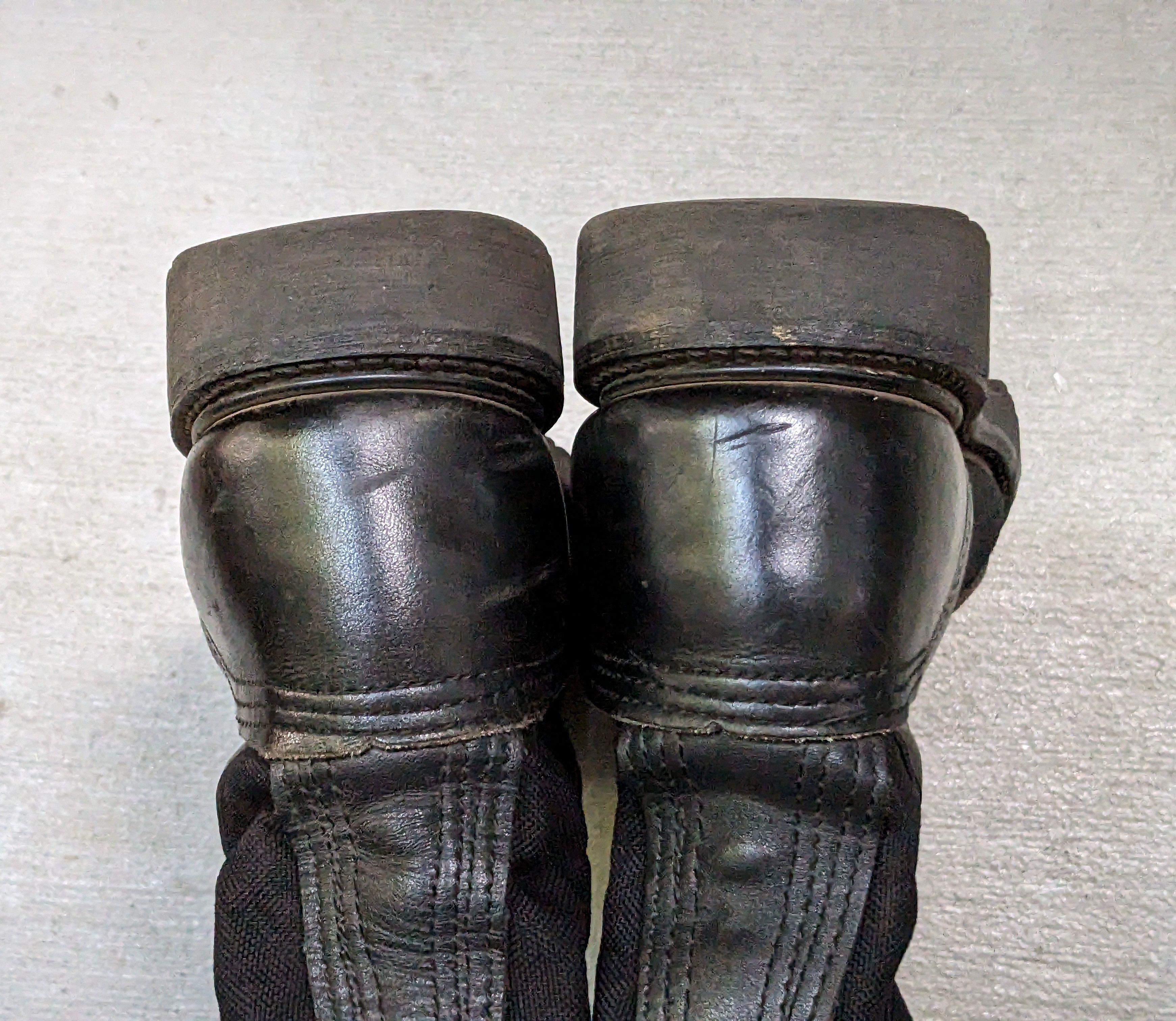 Vintage Combat Boots Size 8.5 Black Leather Biker Y2K