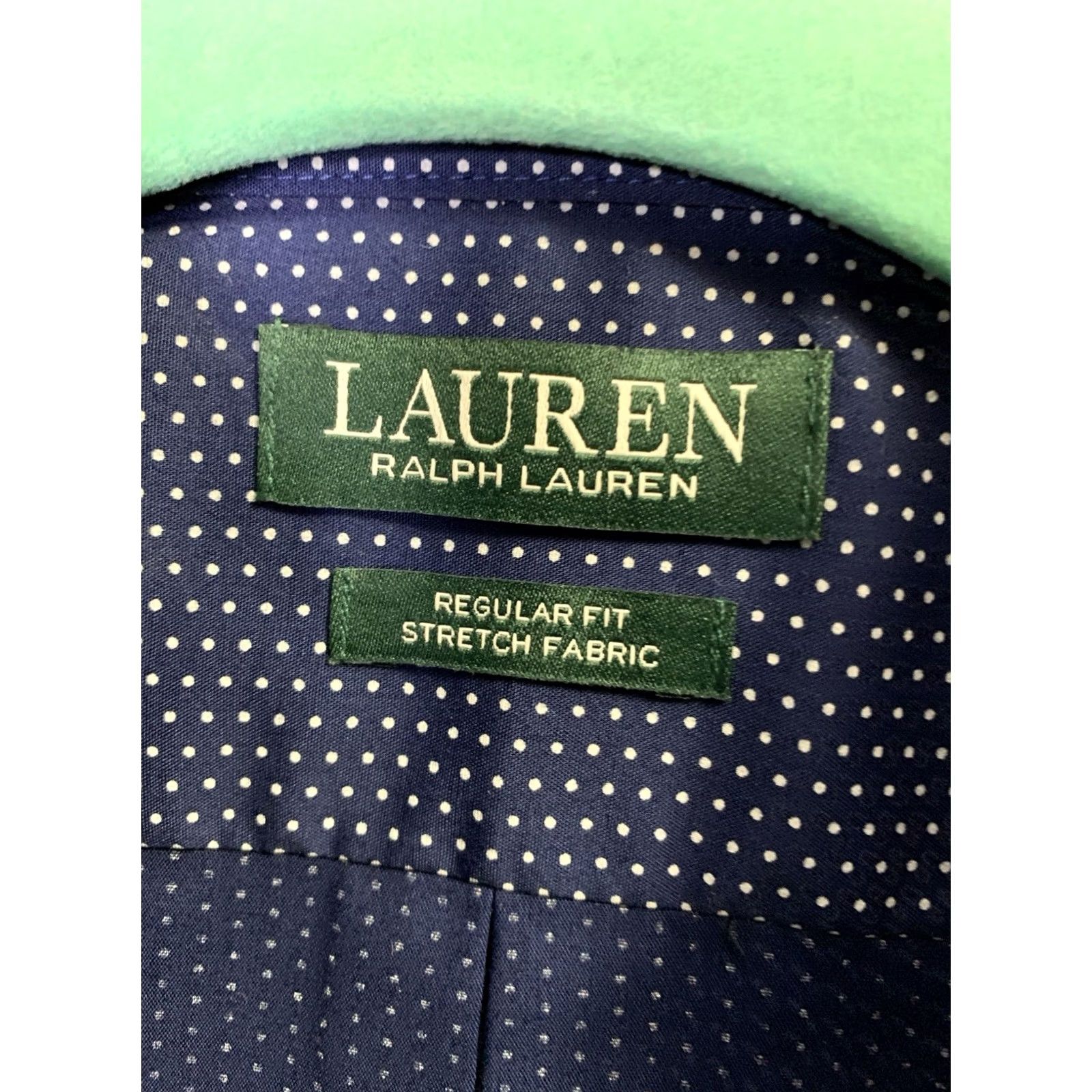 Ralph Lauren Lauren Ralph Shirt Mens L Blue Button Polka Dot Regular Fit Size US L / EU 52-54 / 3 - 3 Thumbnail
