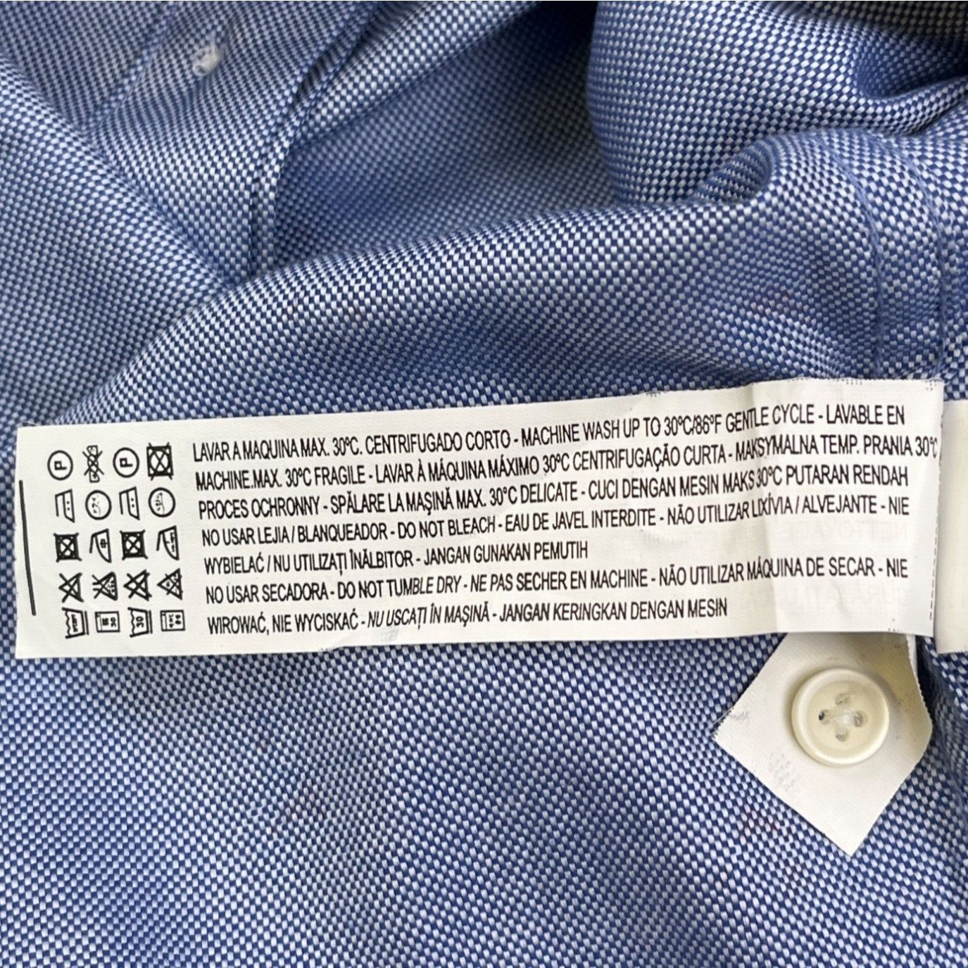Zara Zara Man Men's Blue Shirt/Button Up/Slim Fit Sz M SKU 4701 Size US M / EU 48-50 / 2 - 5 Thumbnail