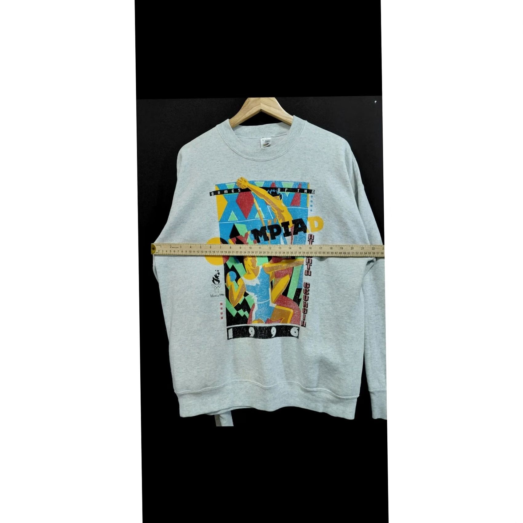 Fruit Of The Loom Fruit of the Loom Olympiad Graphic Print Sweatshirt Gray Knit Pullover Size XL Mens Regular Crew Neck Long Sleeve Cotton Polyester Size US XL / EU 56 / 4 - 5 Thumbnail