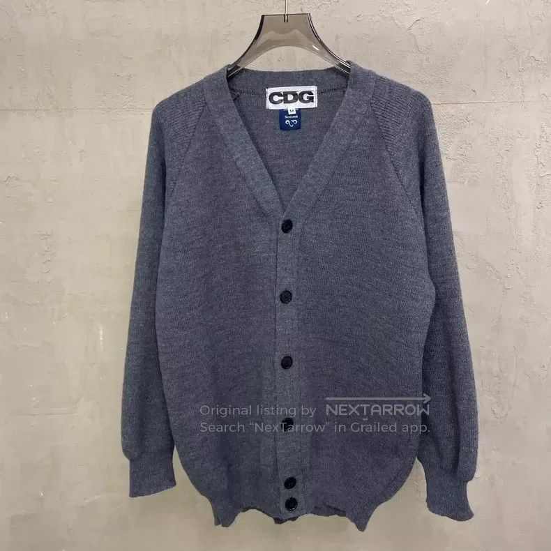 Comme des Garcons Comme Des Garcons Gray back logo open cardigan Size M / US 6-8 / IT 42-44 - 1 Thumbnail