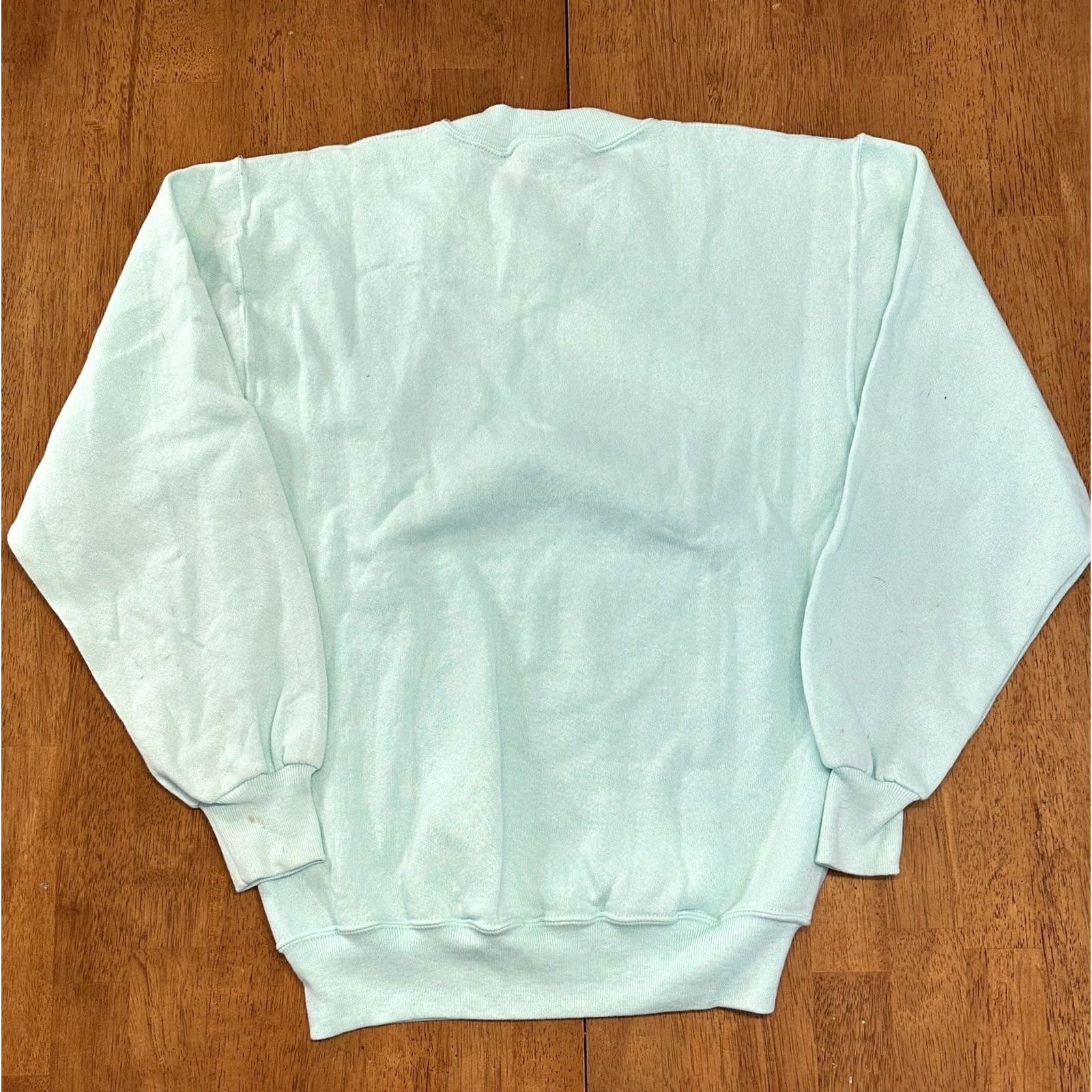 Jerzees VINTAGE JERZEES Sweatshirt Medium Mint Green 80s Crewneck Solid Mens Size US M / EU 48-50 / 2 - 3 Thumbnail