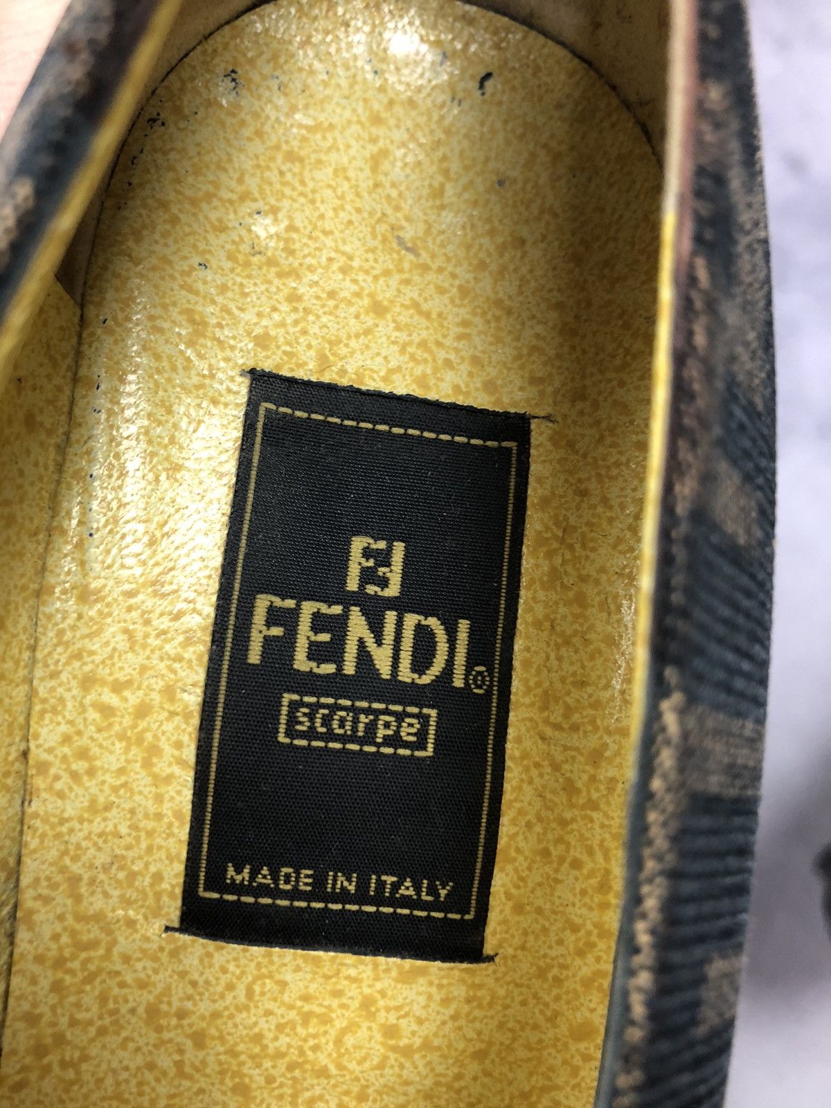 Fendi × Vintage FENDI heel pumps Zucca Canvas Leather Black FF logo 36 Size US 6 / IT 36 - 17 Thumbnail
