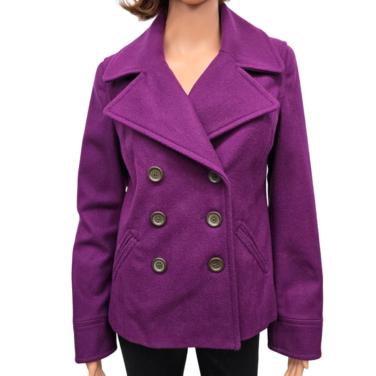 Old Navy Old Navy Pea coat 70% Wool blend Double breasted Lined S Size S / US 4 / IT 40 - 3 Thumbnail