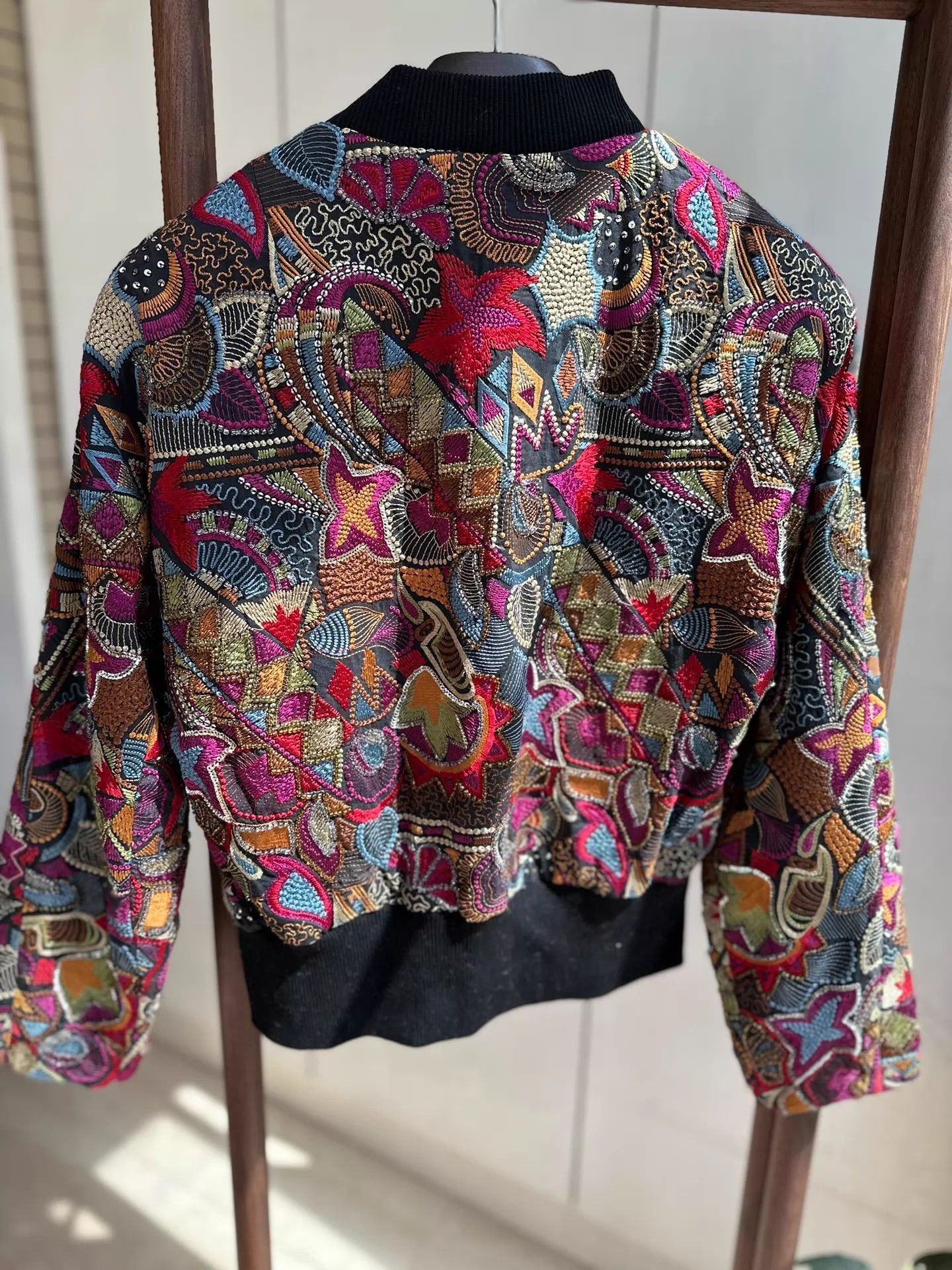 Dries Van Noten DVN Runway Silk-Cotton Beaded Embroidered Rare 95 New 38 Size XS / US 0-2 / IT 36-38 - 6 Thumbnail