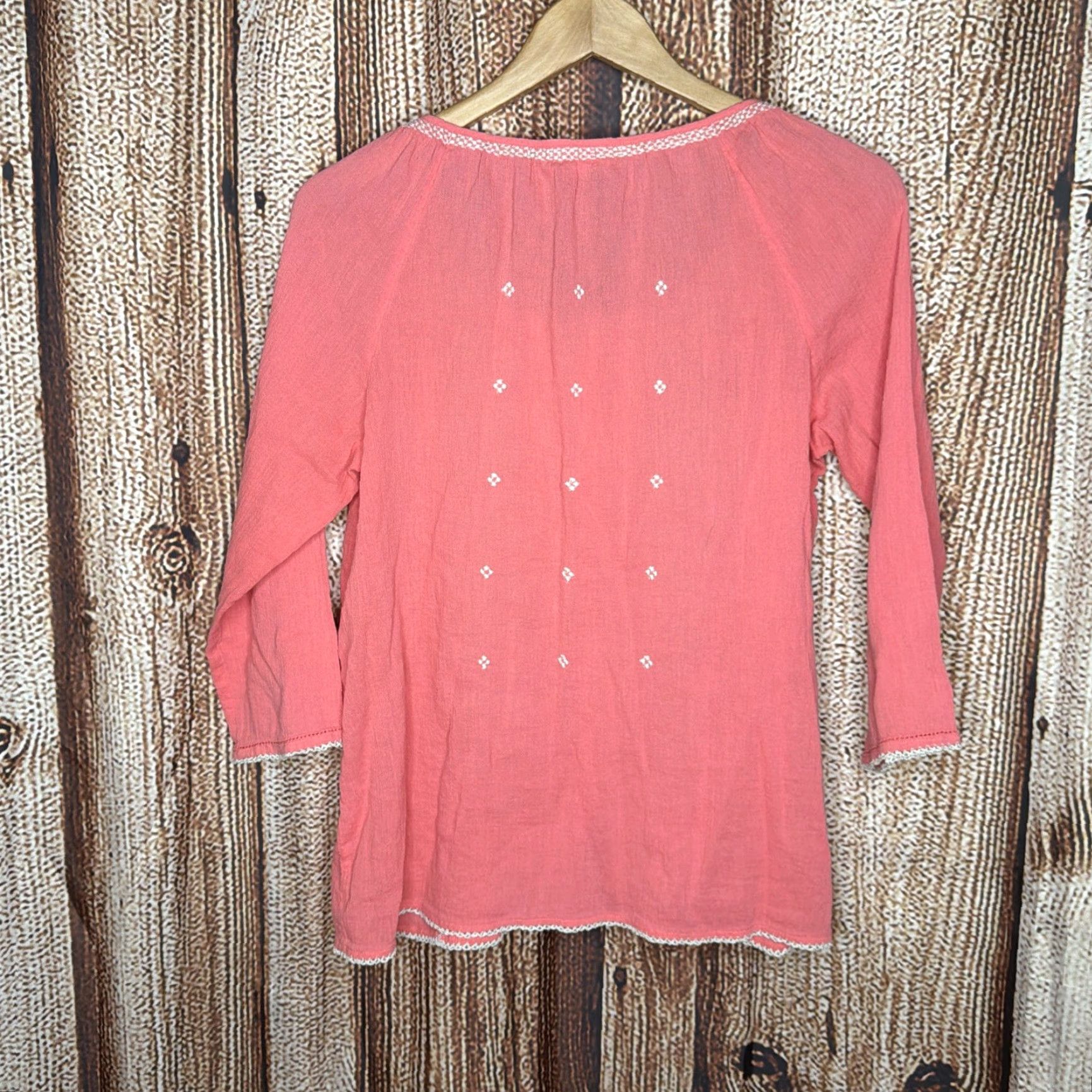 J. Jill J. Jill Womens Orange Small Knit Blouse Top Shirt Short Sleeve Pullover Round Neck Casual Workwear Holiday Classic Colorful Knit 100% Cotton Ladies Size S / US 4 / IT 40 - 4 Thumbnail