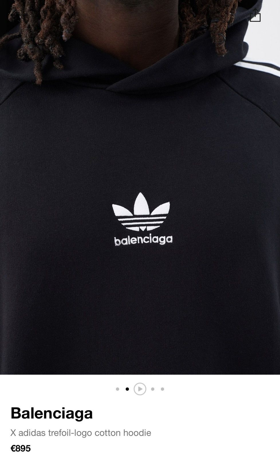 Balenciaga Balenciaga x Adidas Hoodie Size US M / EU 48-50 / 2 - 2 Thumbnail