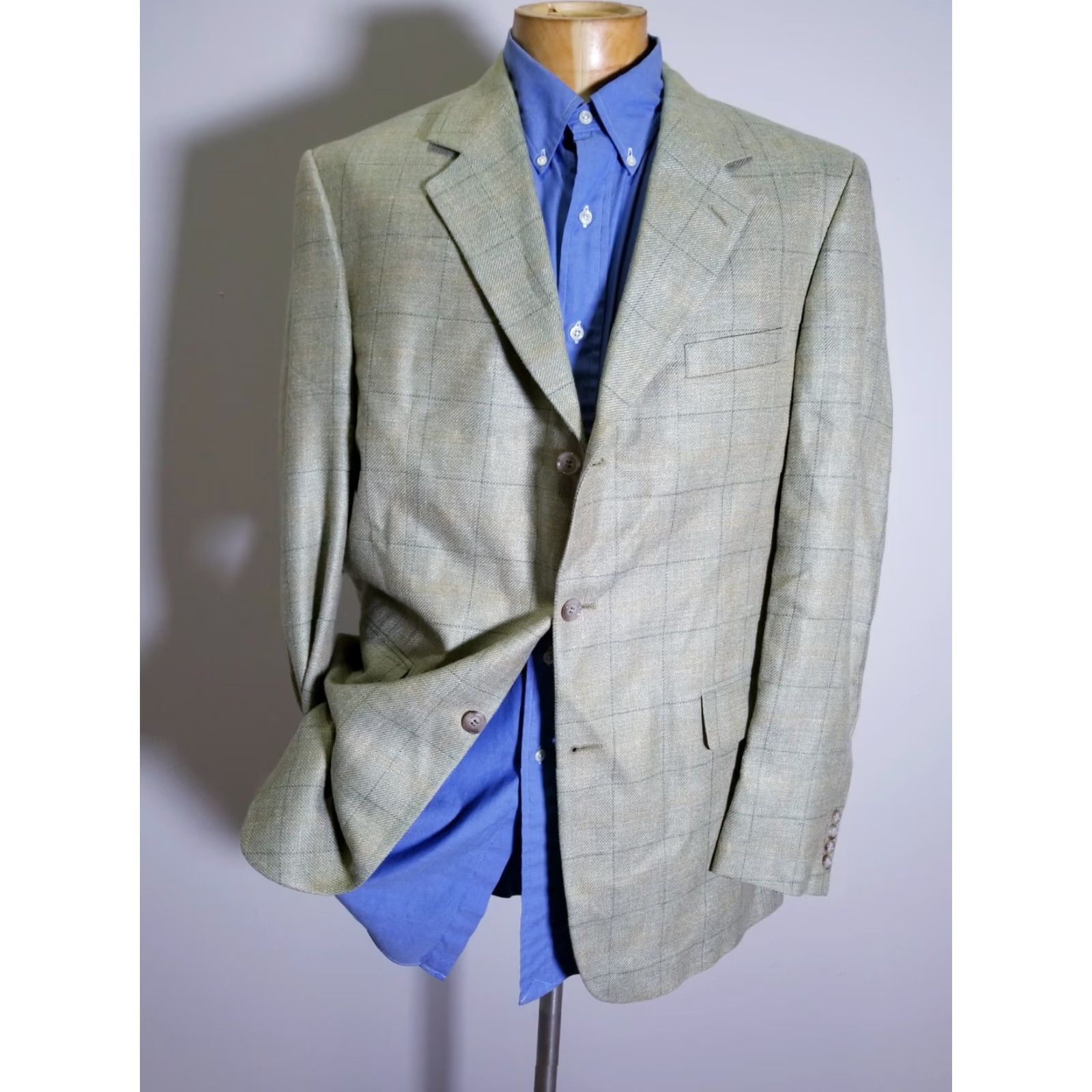 Brooks Brothers BROOKS BROTHERS Blazer Single-Breasted 2-Button Wool Tweed Windowpane Multicolor 42L Mens Jacket Westgate? Size 42R - 2 Thumbnail