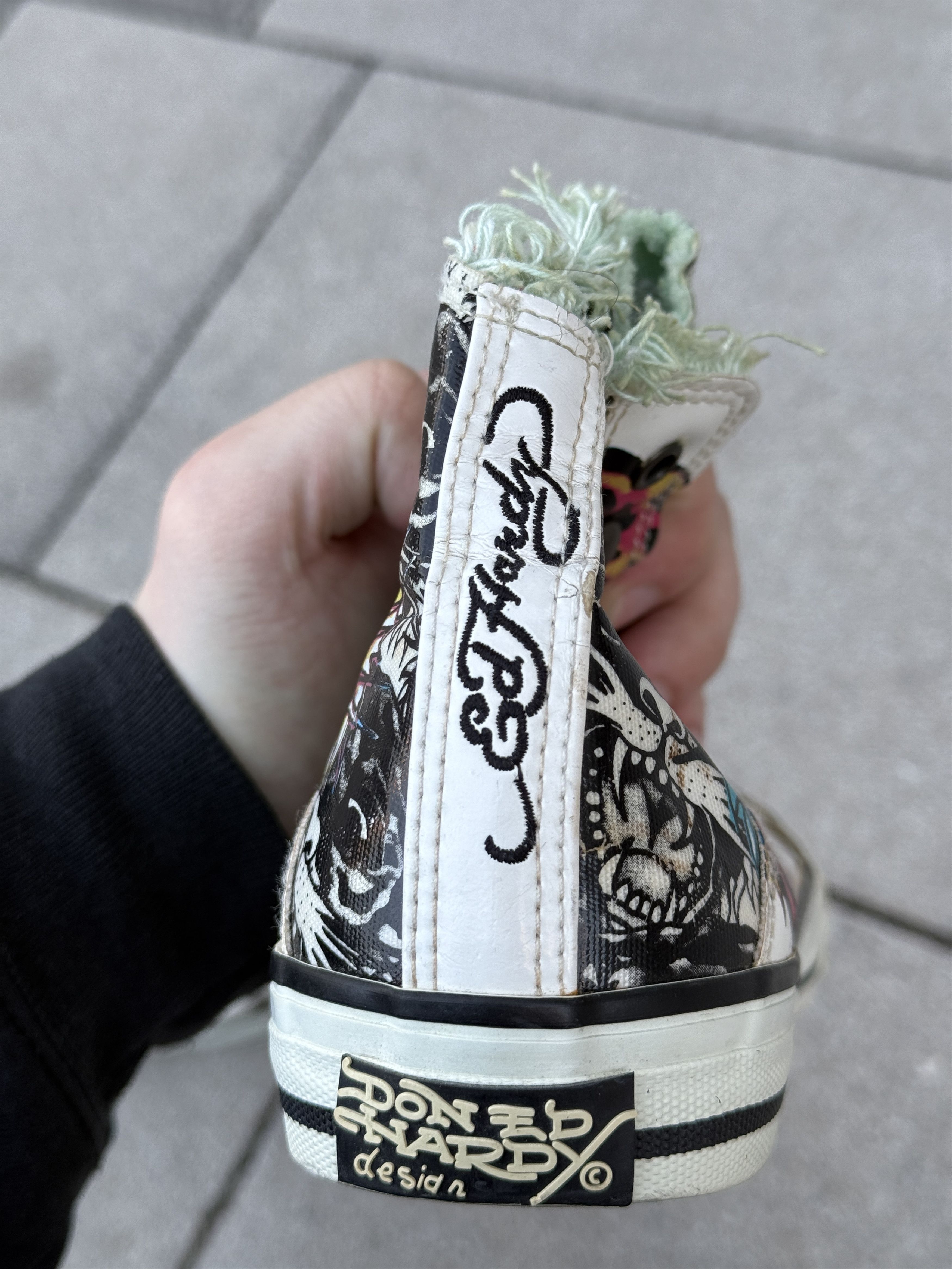 Ed Hardy × Vintage Vintage Y2K Ed Hardy High Top Sneakers Tiger Shoes Size 36 Size US 6 / IT 36 - 14 Thumbnail