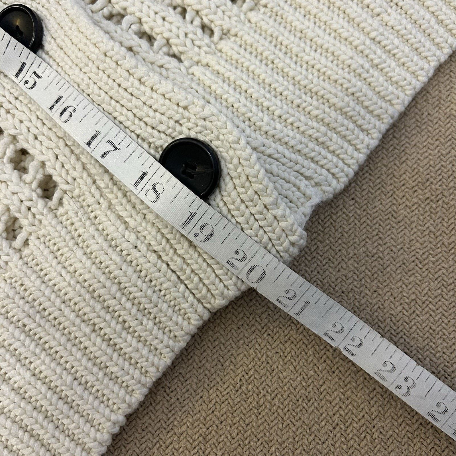 A.L.C. ALC Drew Open Knit Ivory Cardigan Sweater Medium Size M / US 6-8 / IT 42-44 - 6 Thumbnail
