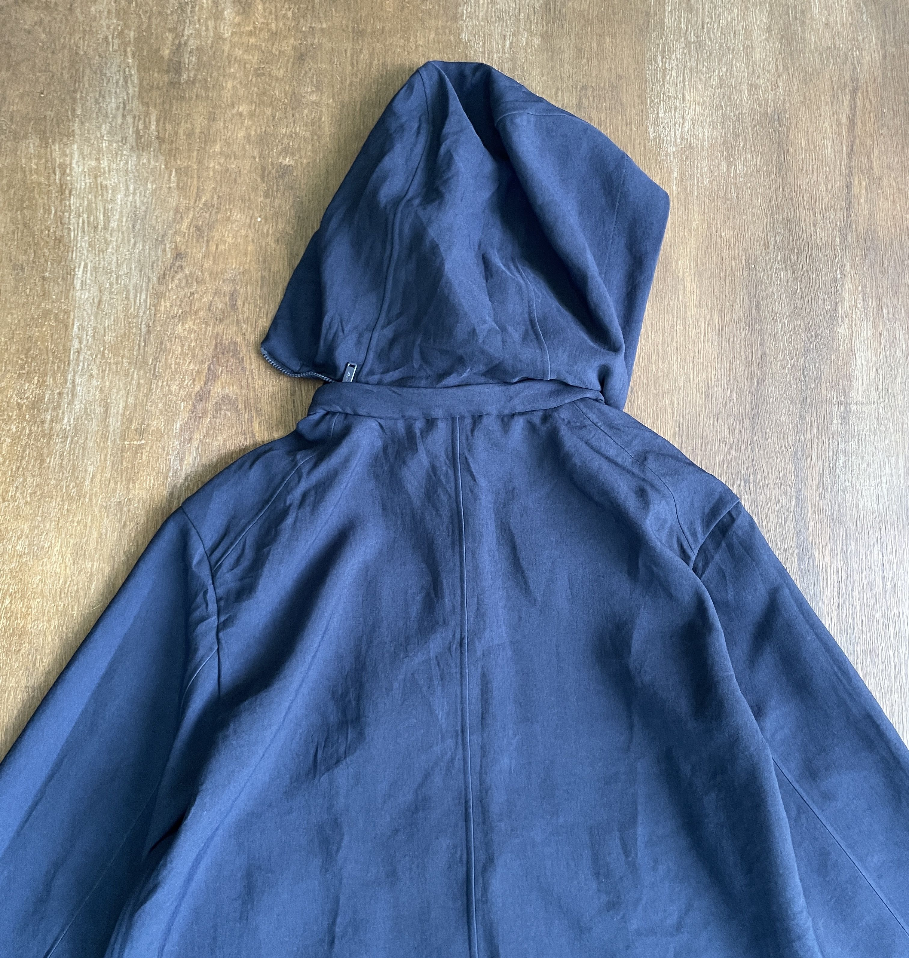 Mackintosh Mackintosh London Navy Hooded Jacket Zip Front Lightweight Size US M / EU 48-50 / 2 - 12 Thumbnail