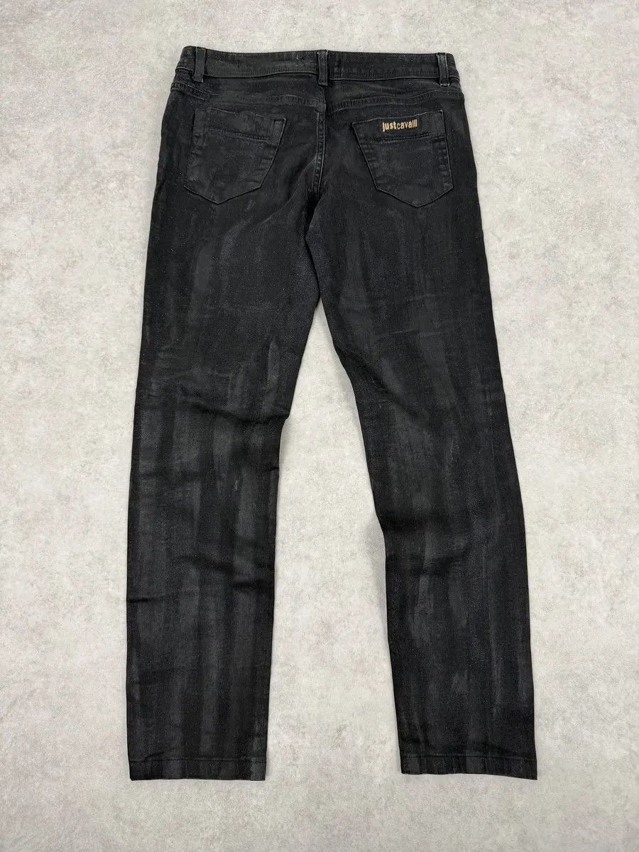 Just Cavalli AW2015 Cavalli Black Skinny Obscure Rock Denim Jeans Size US 30 / EU 46 - 2 Thumbnail