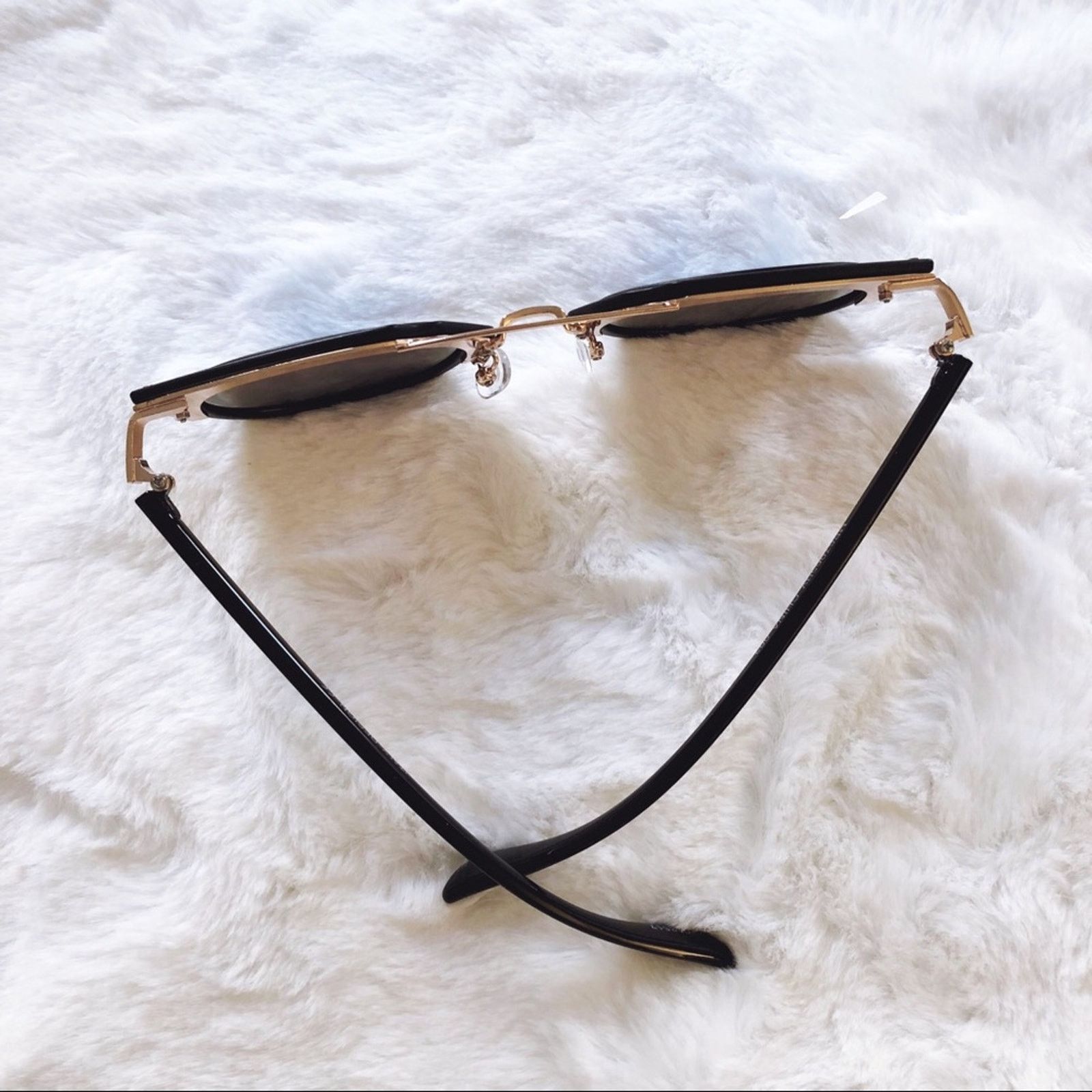 Other Taylor Blue & Black Brow Bar Sunglasses Size ONE SIZE - 6 Thumbnail